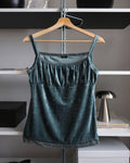 Green Velvet Blouse