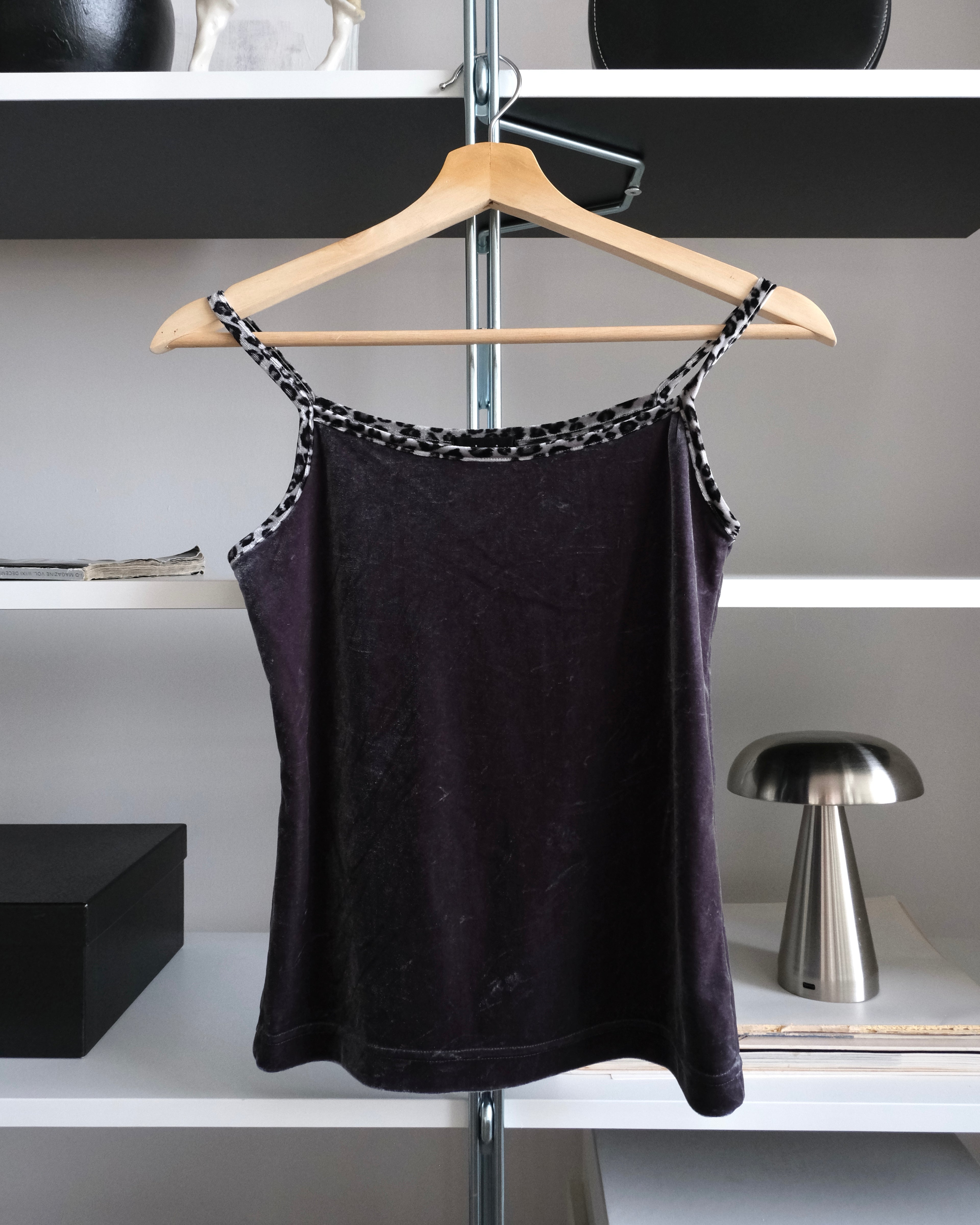 Anthracite Velvet Blouse