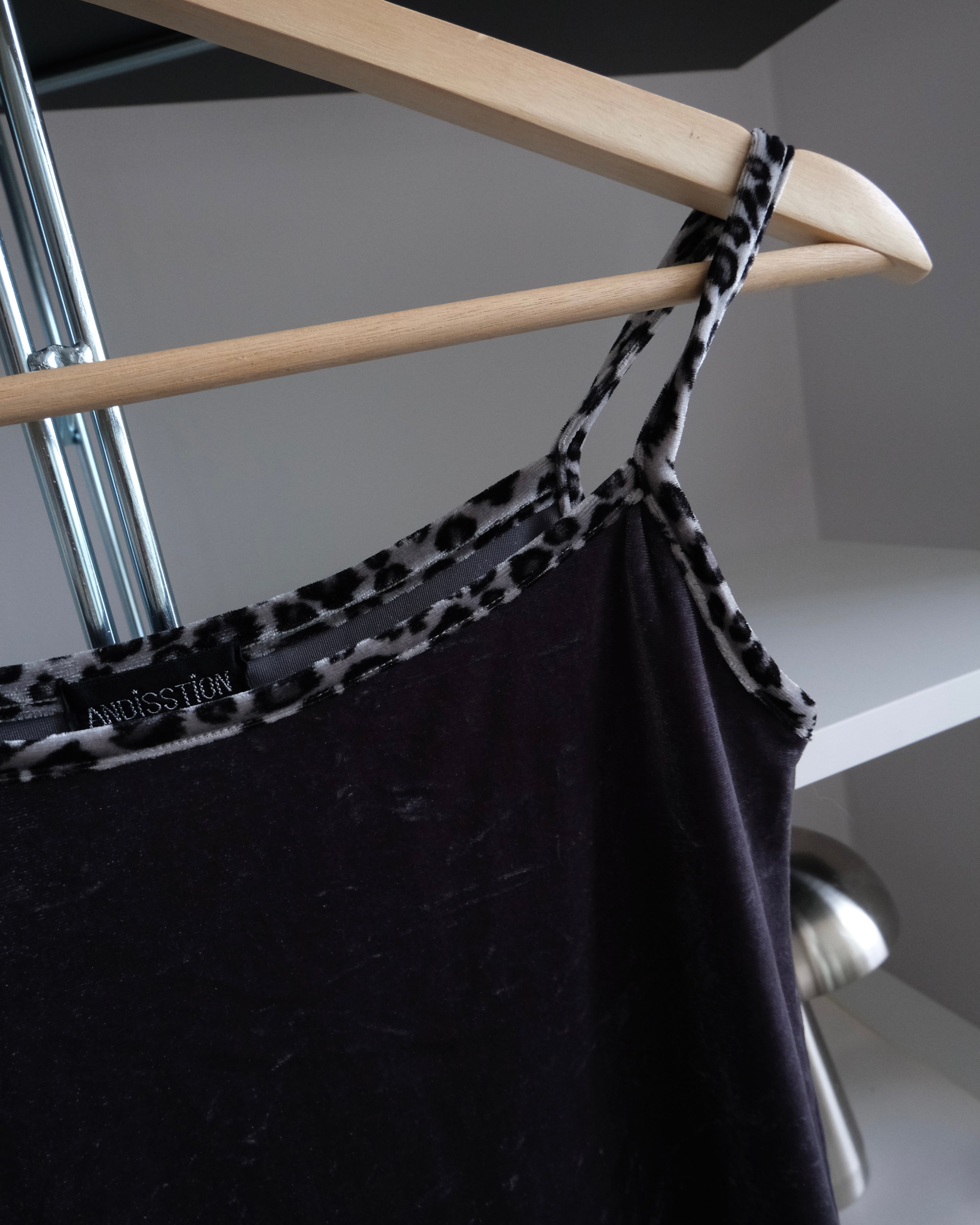 Anthracite Velvet Blouse