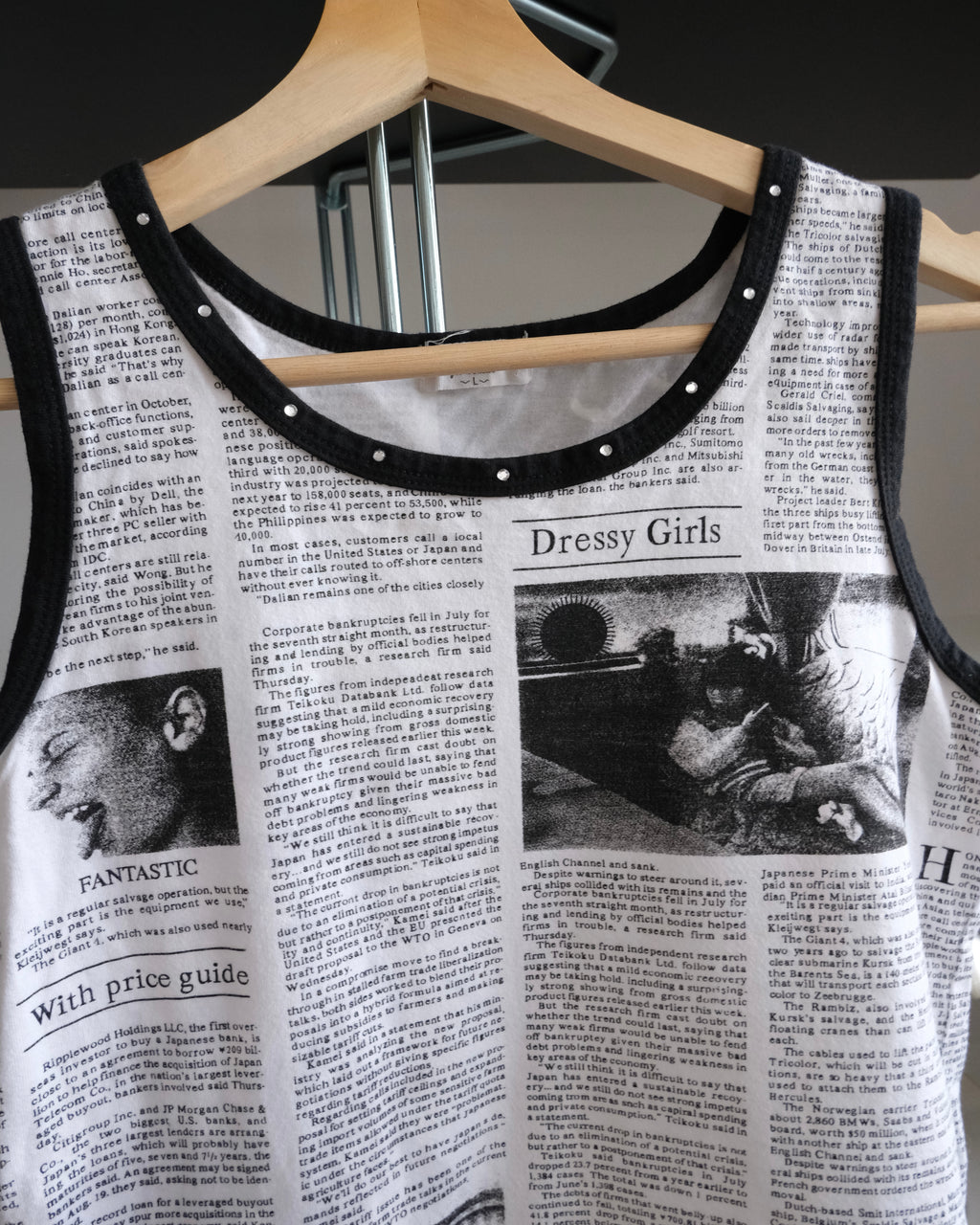 Newspaper Print Blouse