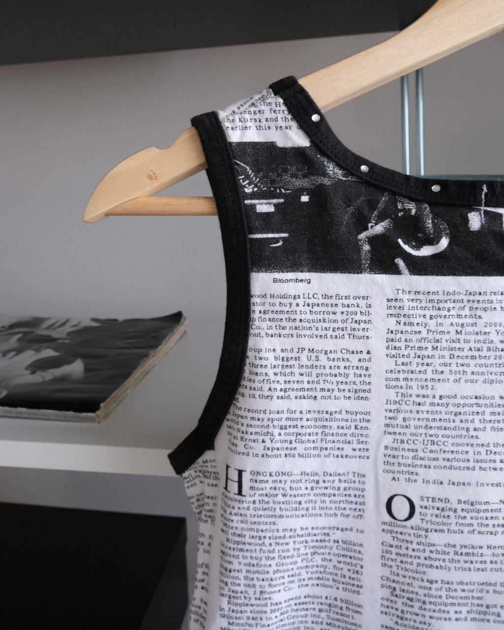 Newspaper Print Blouse