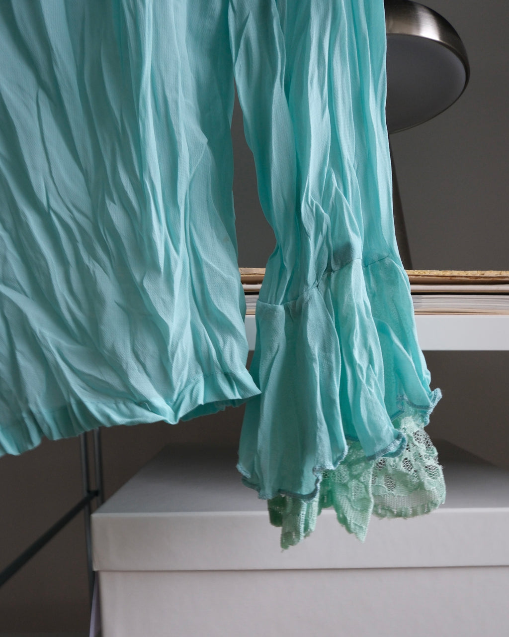 Turquoise Chiffon Shirt