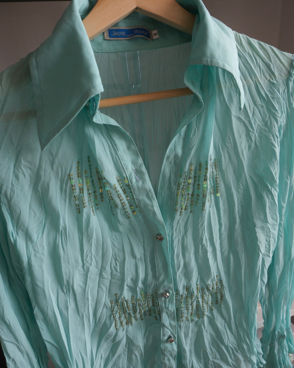 Turquoise Chiffon Shirt