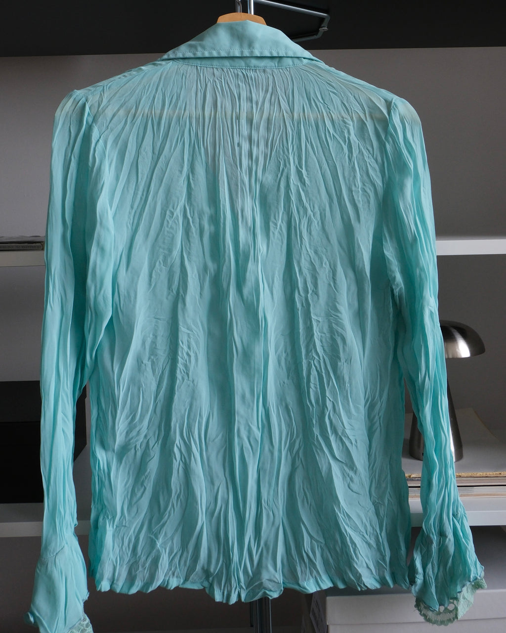 Turquoise Chiffon Shirt