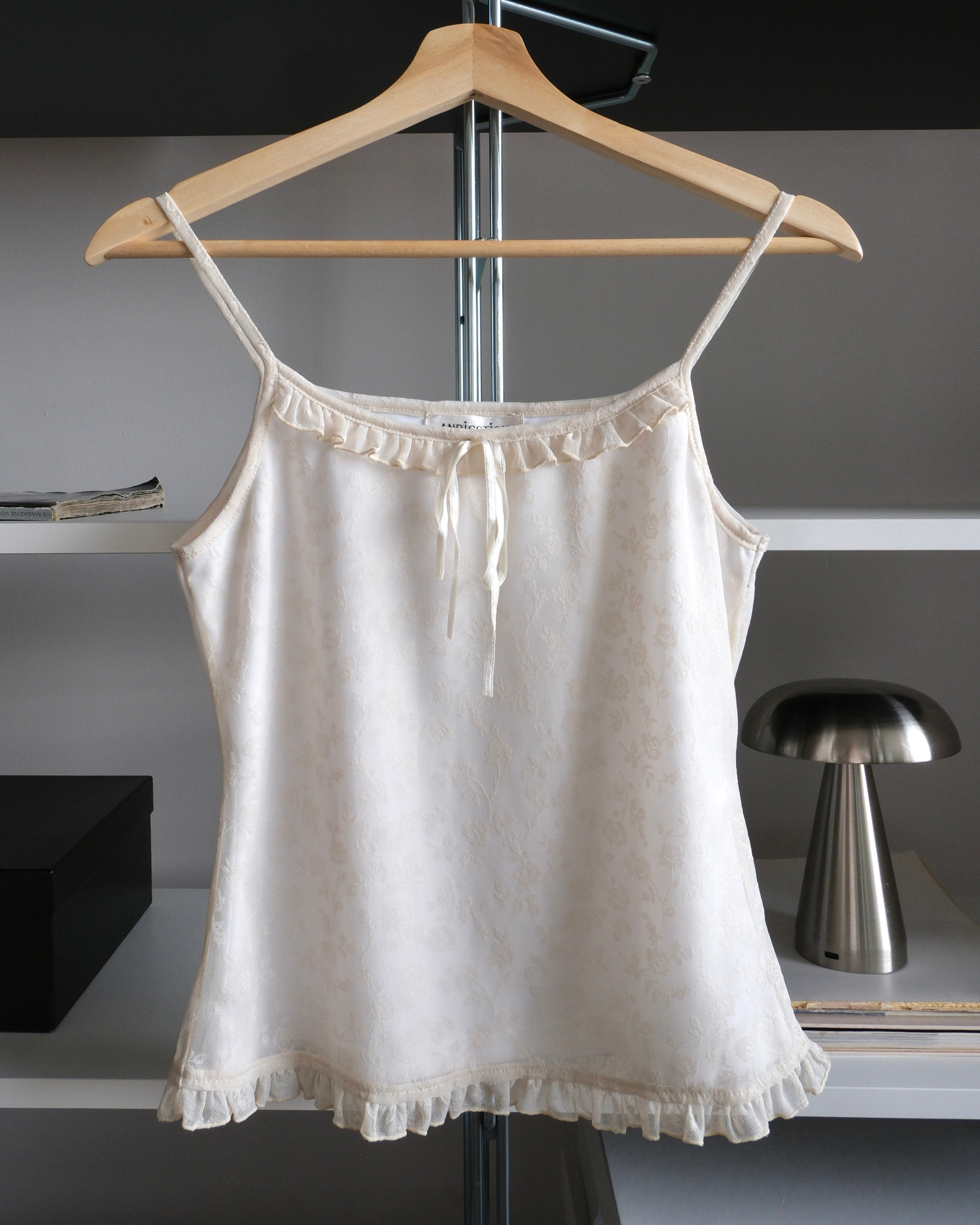 Gül Desenli Tül Bluz