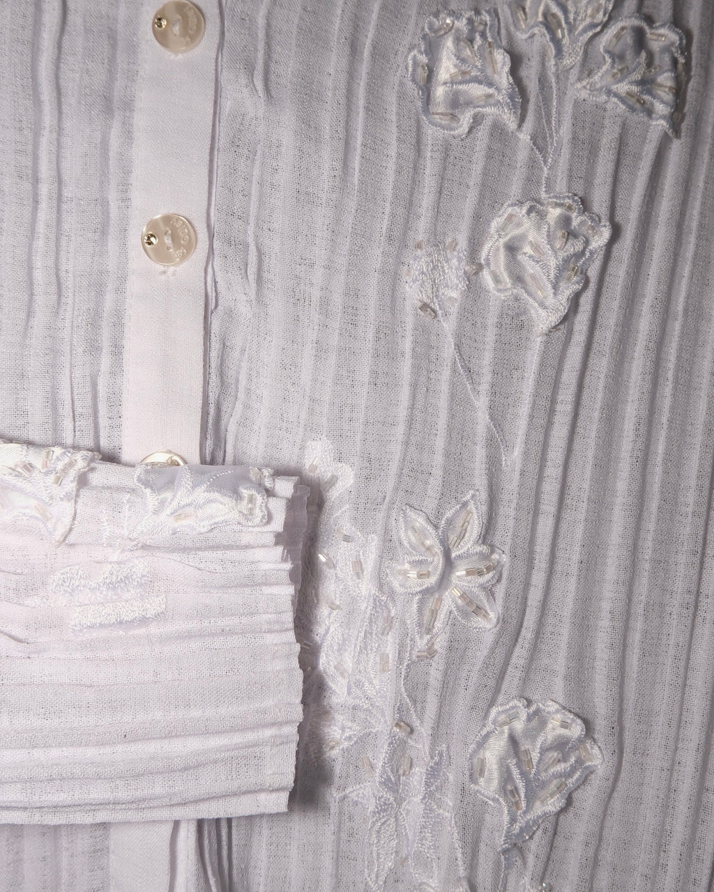 White Shirt with Embroidered Details