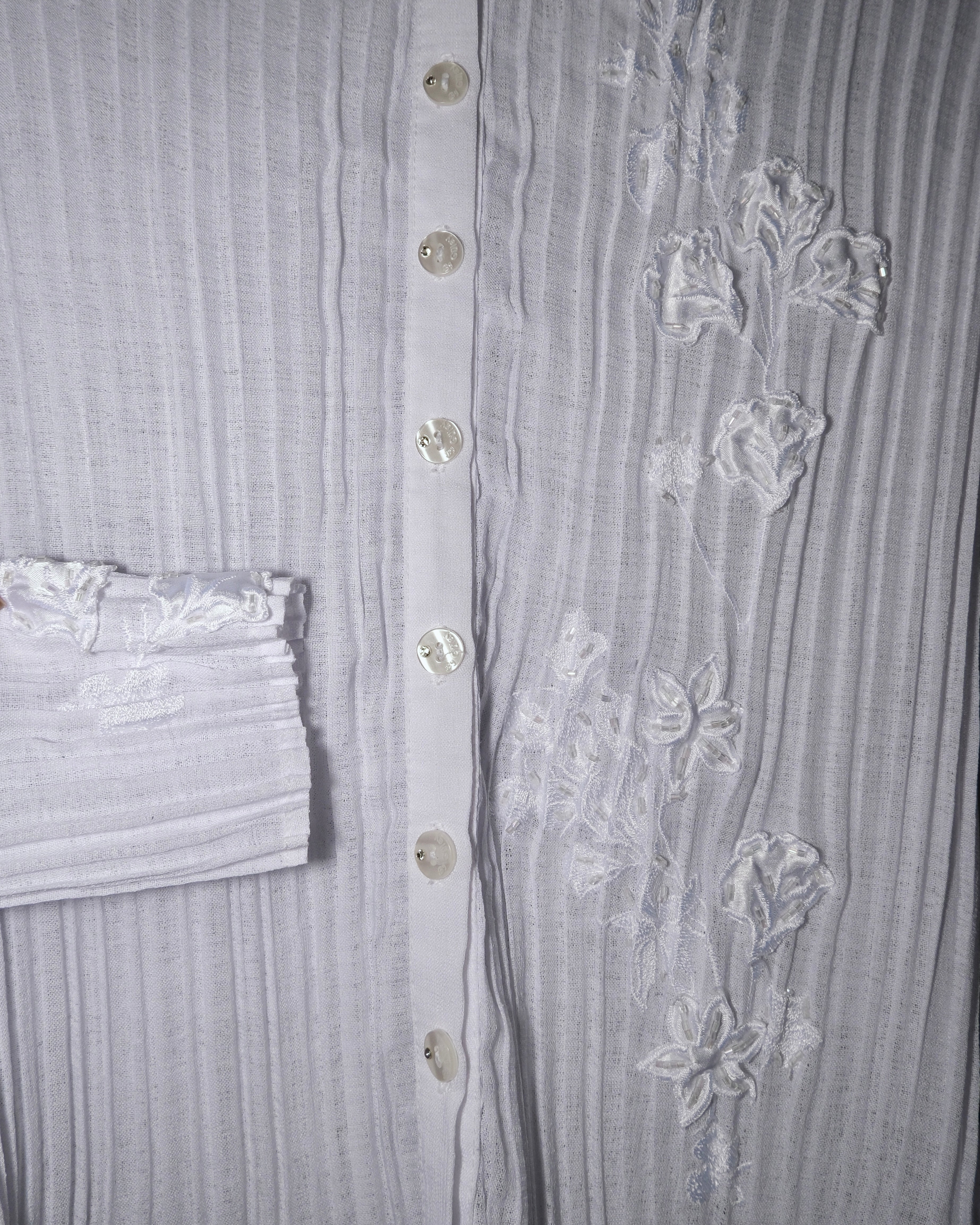 White Shirt with Embroidered Details