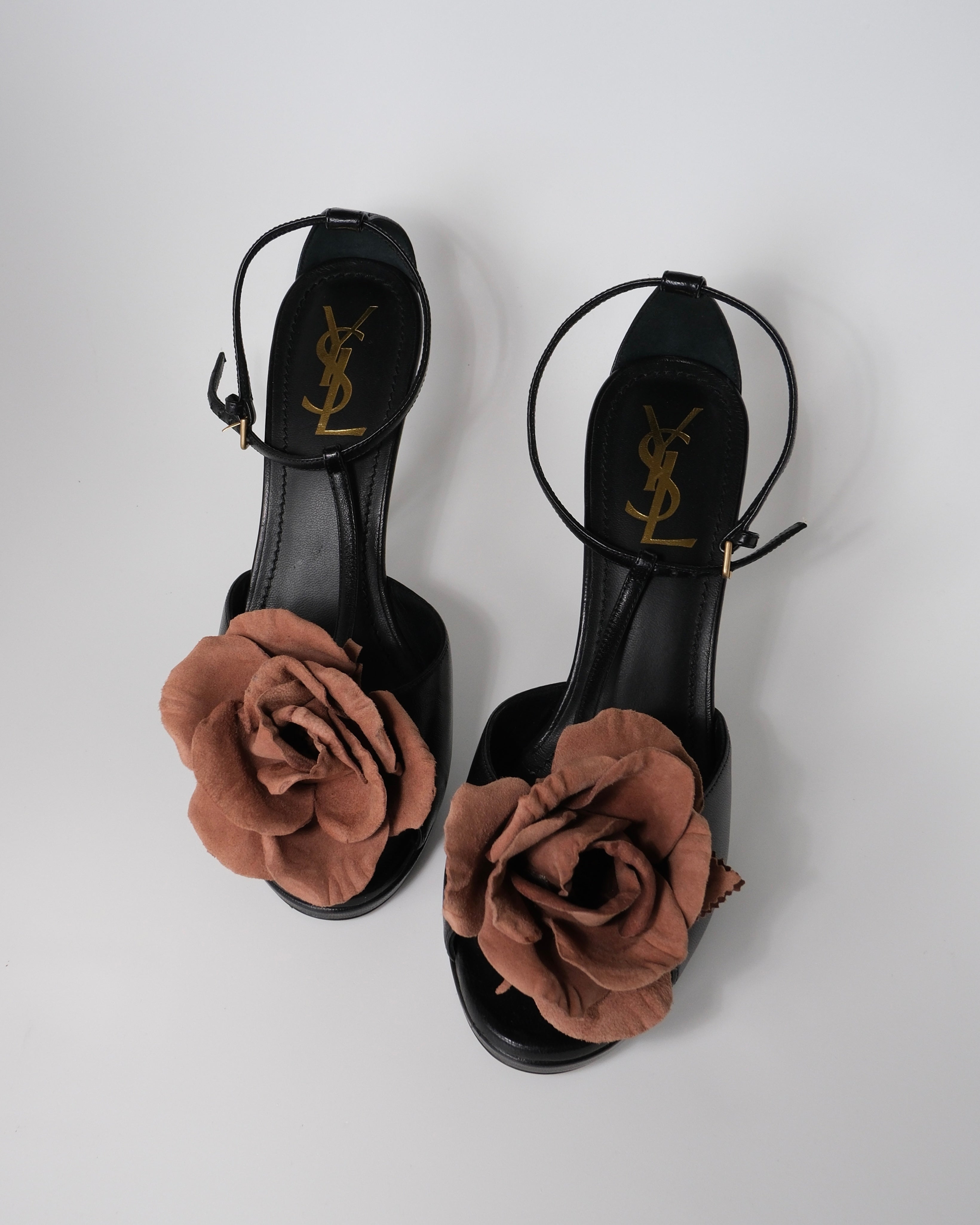 Yves Saint Laurent Çiçekli Topuklu Ayakkabı