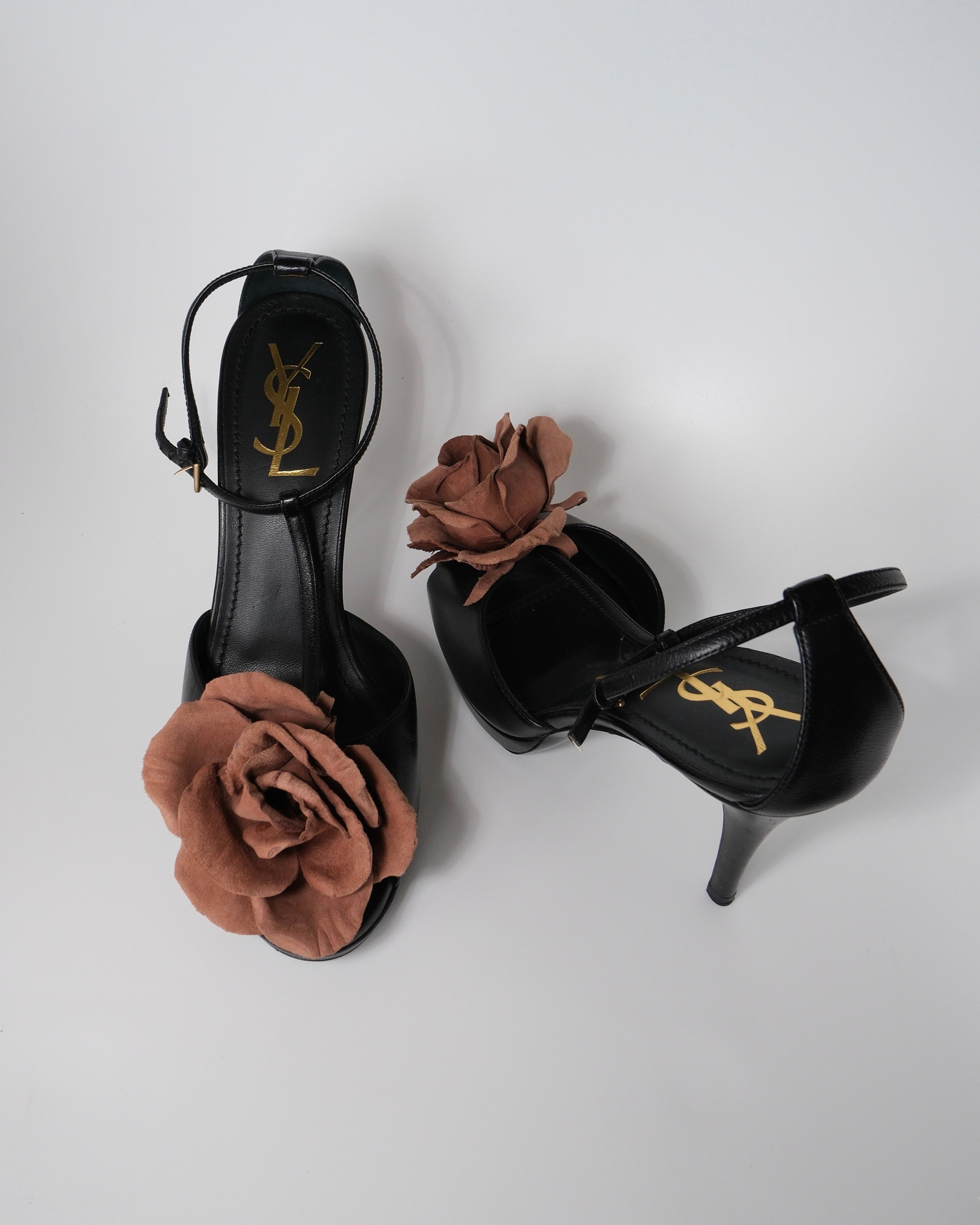 Yves Saint Laurent Çiçekli Topuklu Ayakkabı