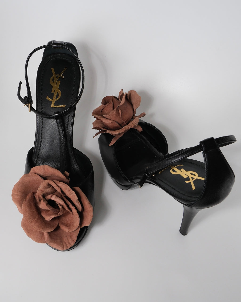 Yves Saint Laurent Çiçekli Topuklu Ayakkabı