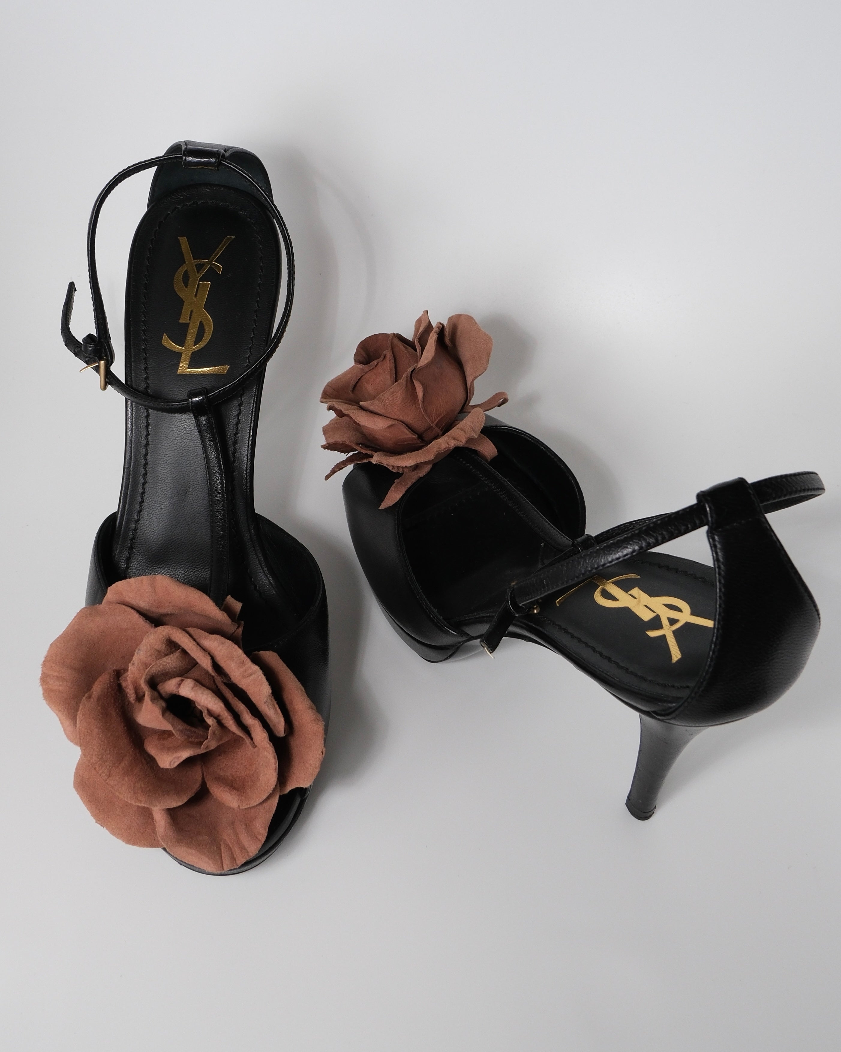 Yves Saint Laurent Çiçekli Topuklu Ayakkabı