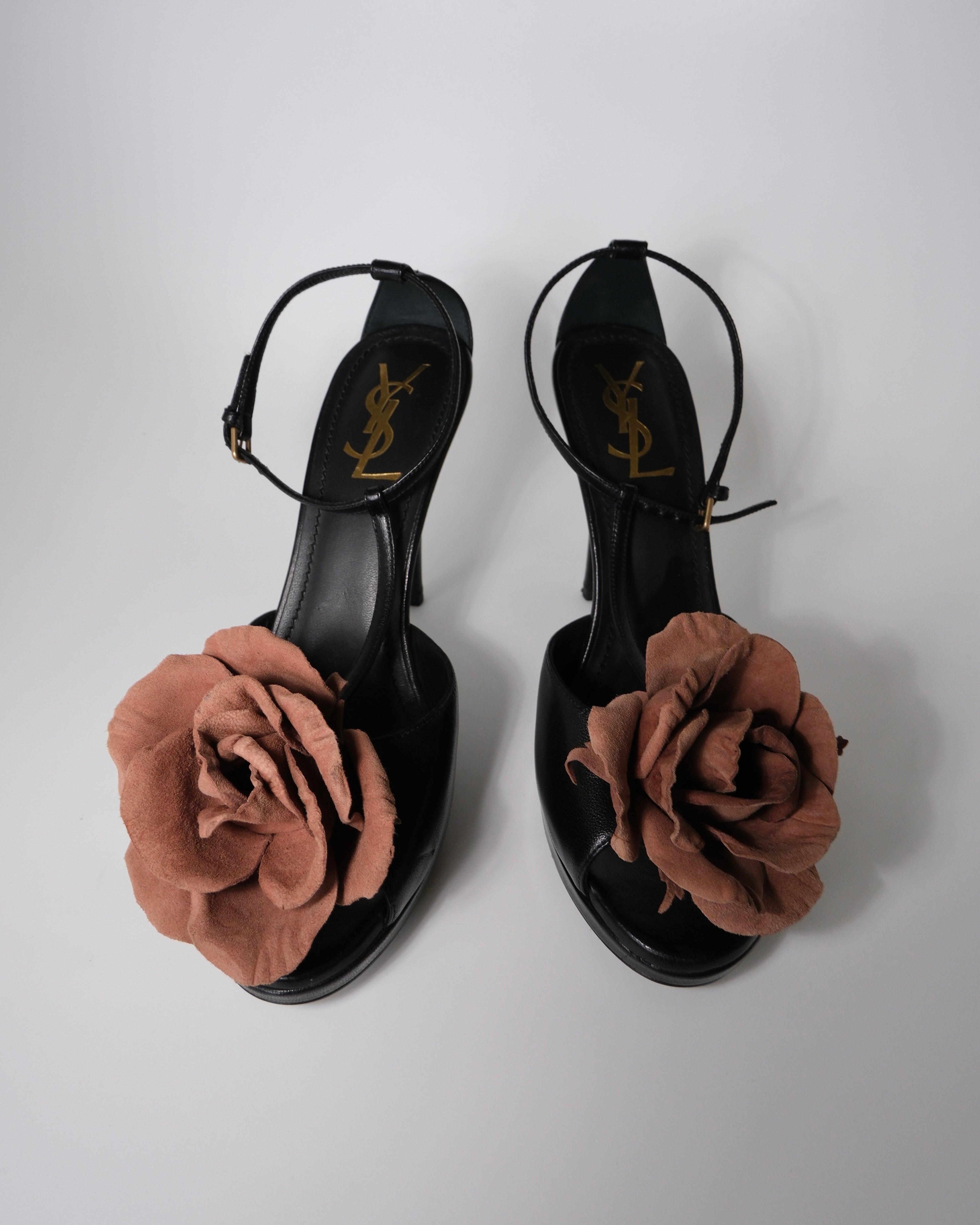 Yves Saint Laurent Çiçekli Topuklu Ayakkabı