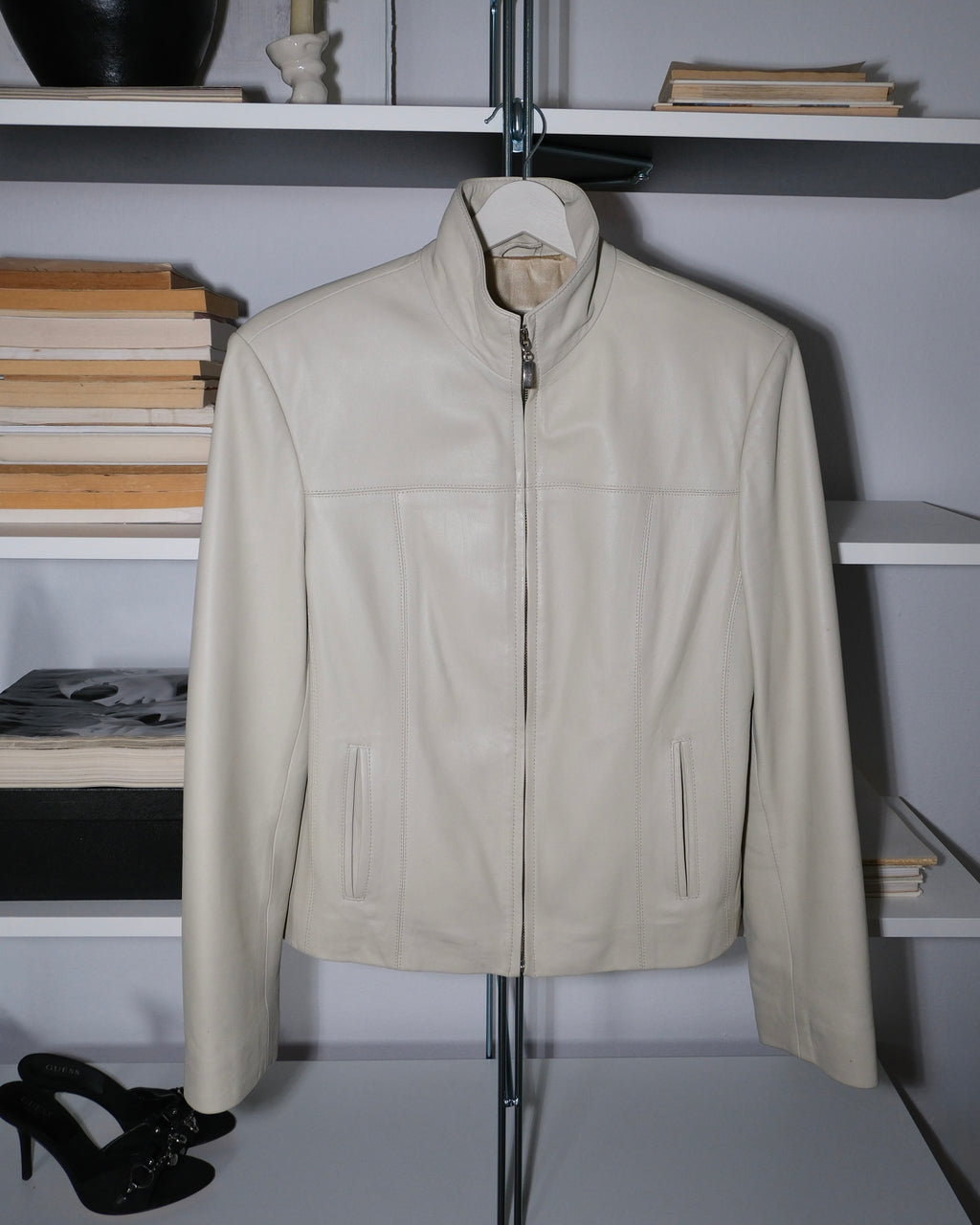 Taş Rengi Deri Ceket