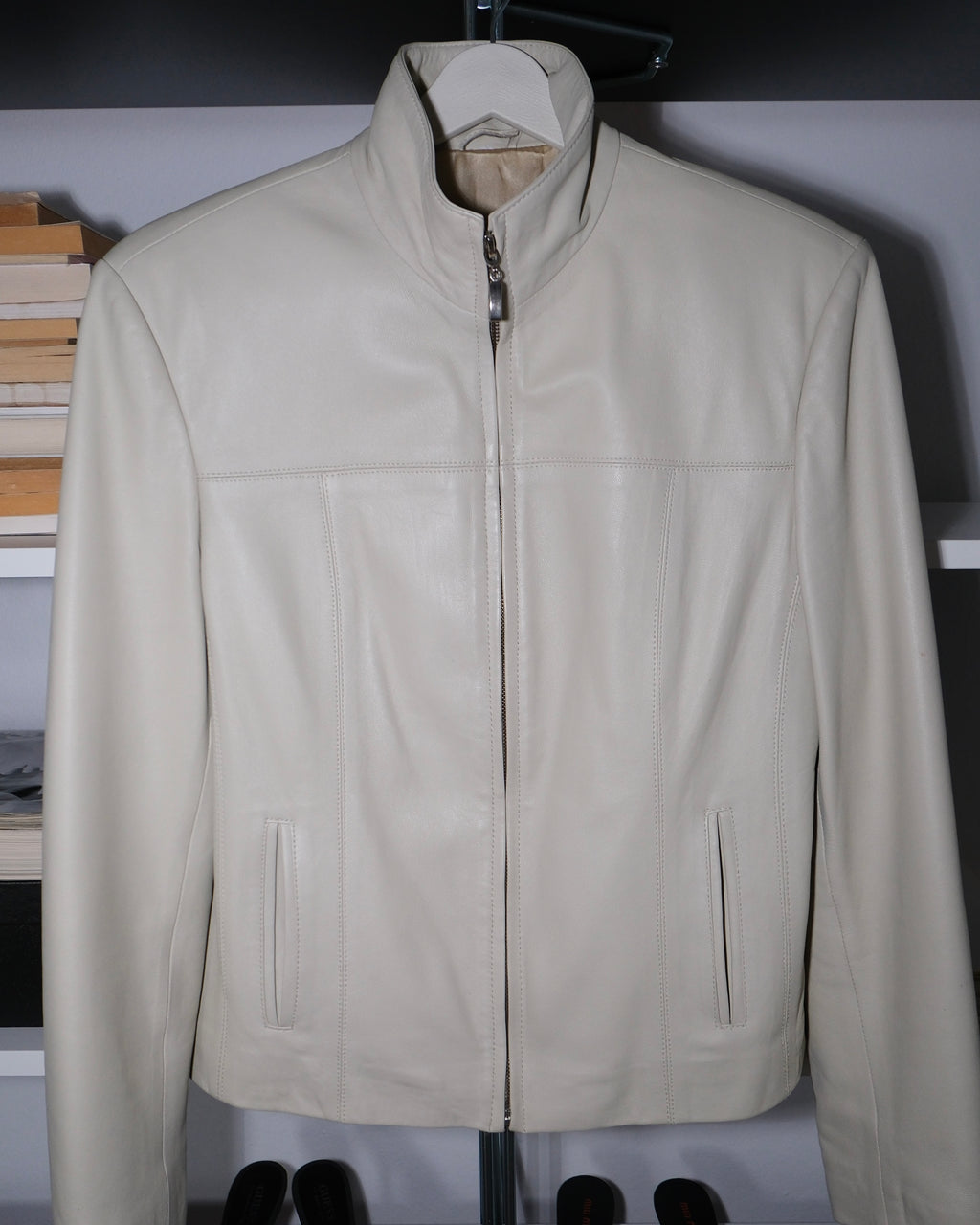 Taş Rengi Deri Ceket