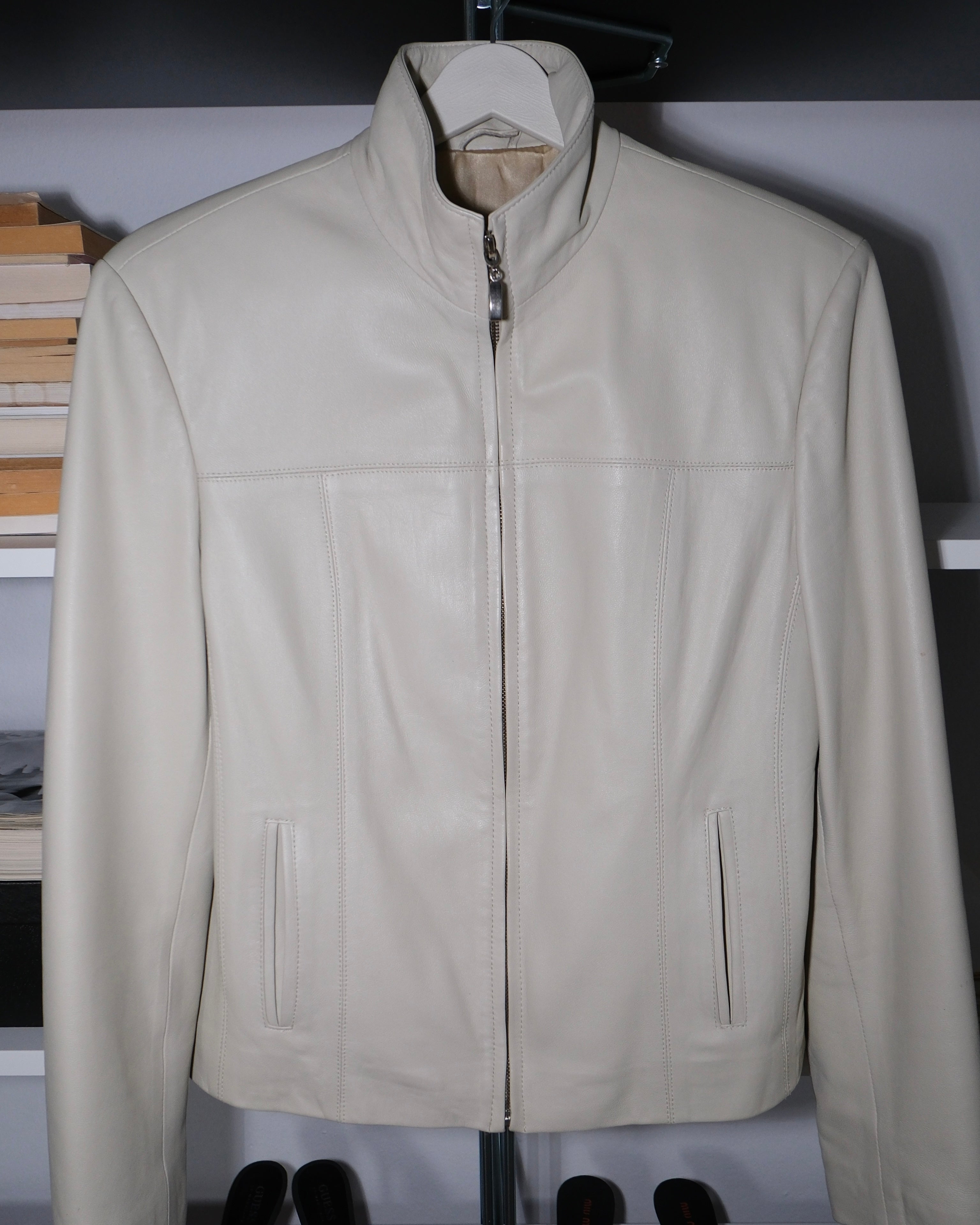 Taş Rengi Deri Ceket