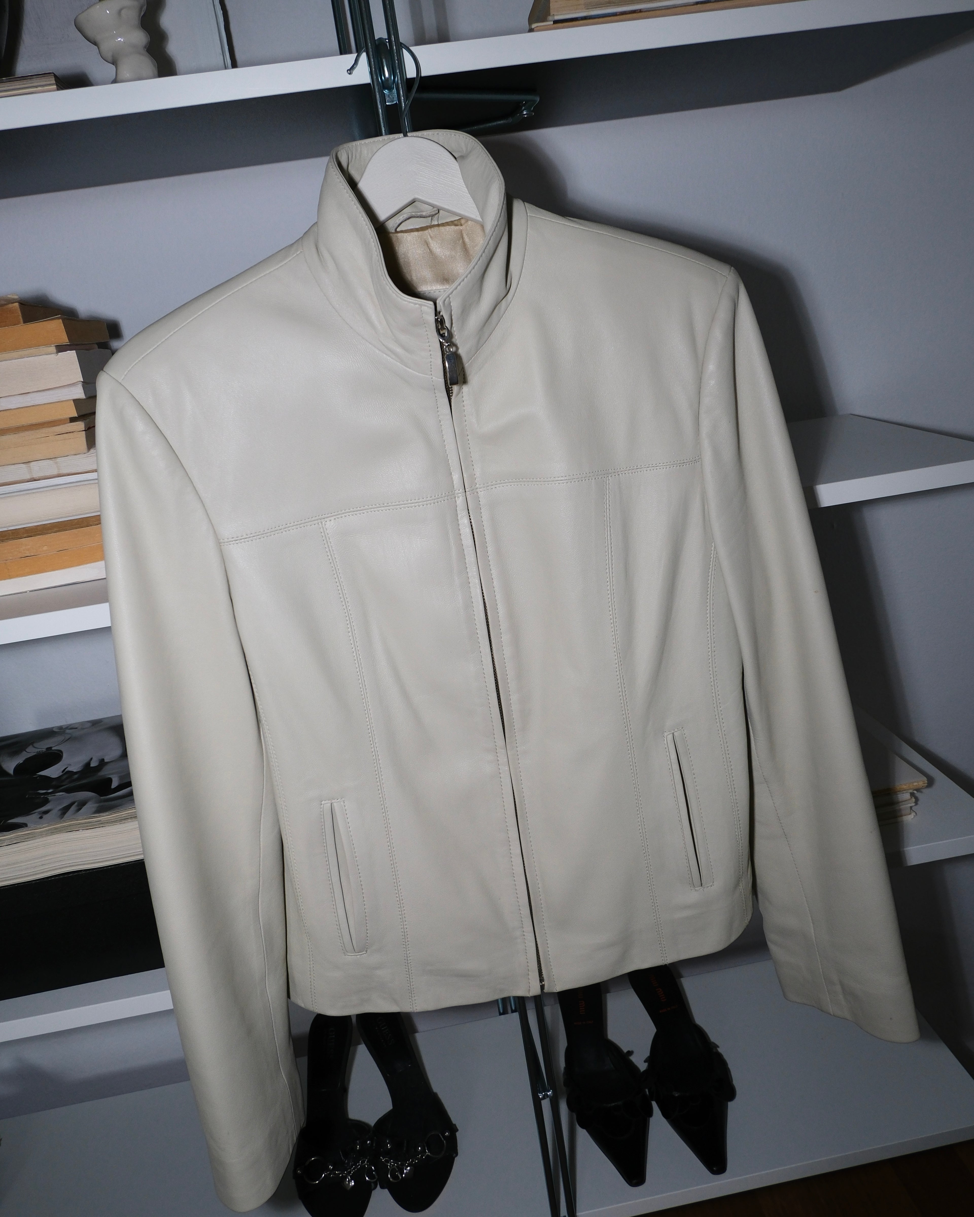 Taş Rengi Deri Ceket