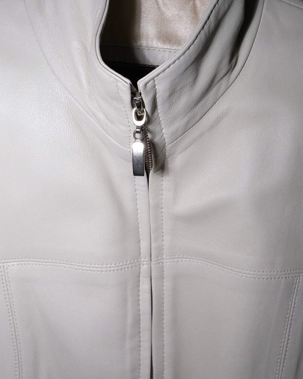 Taş Rengi Deri Ceket