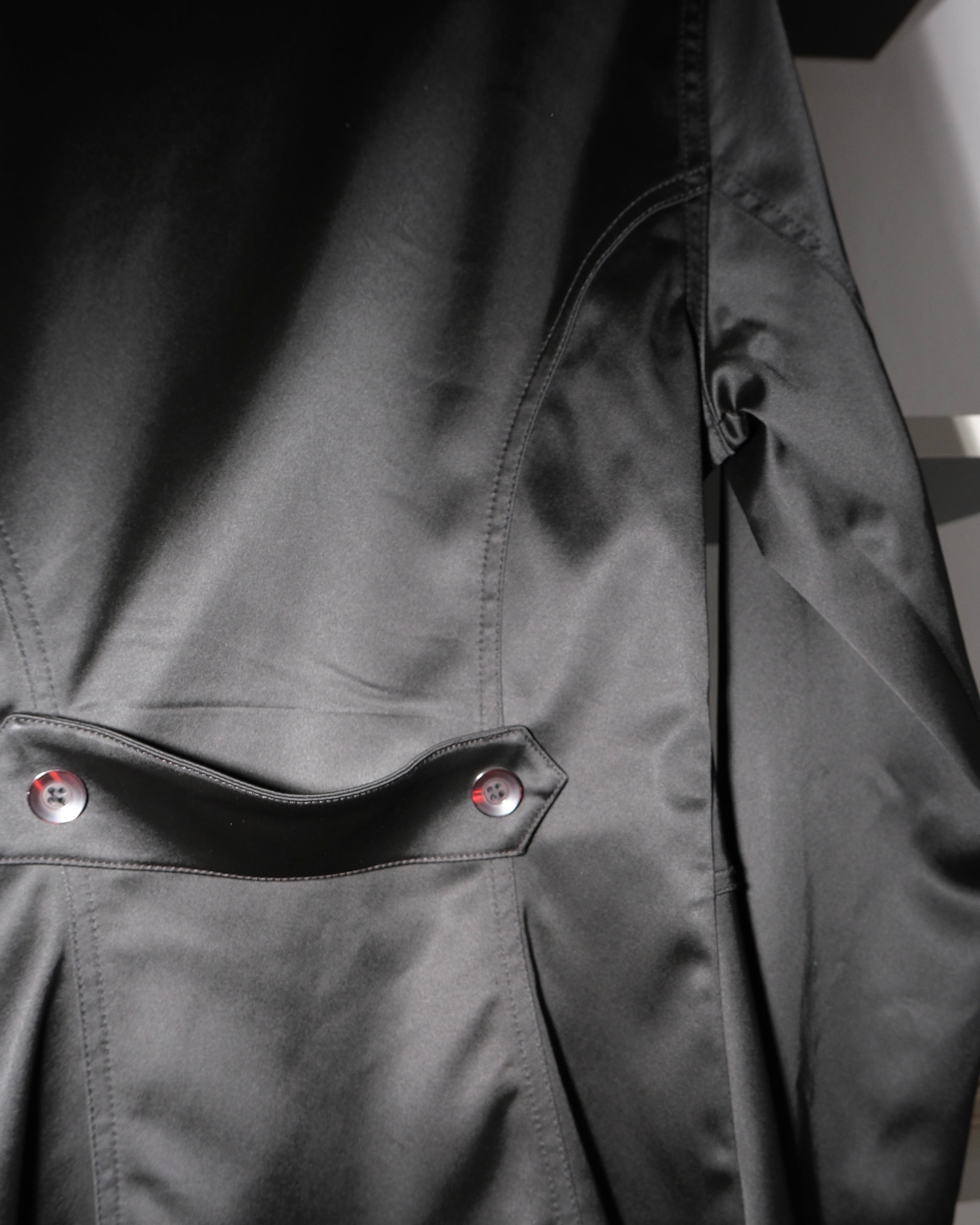 Satin Jacket with Button Details