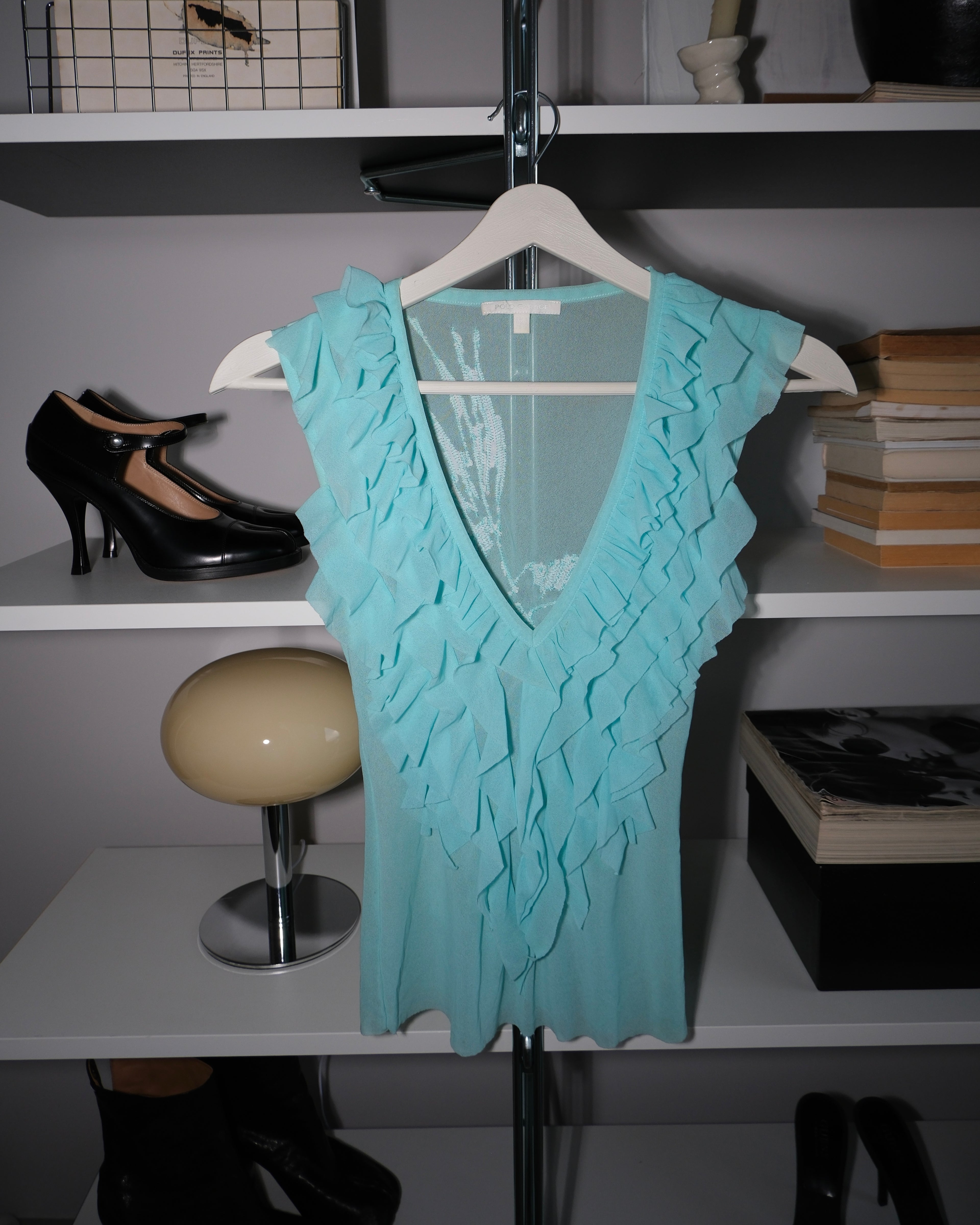 Transparent Turquoise Blouse