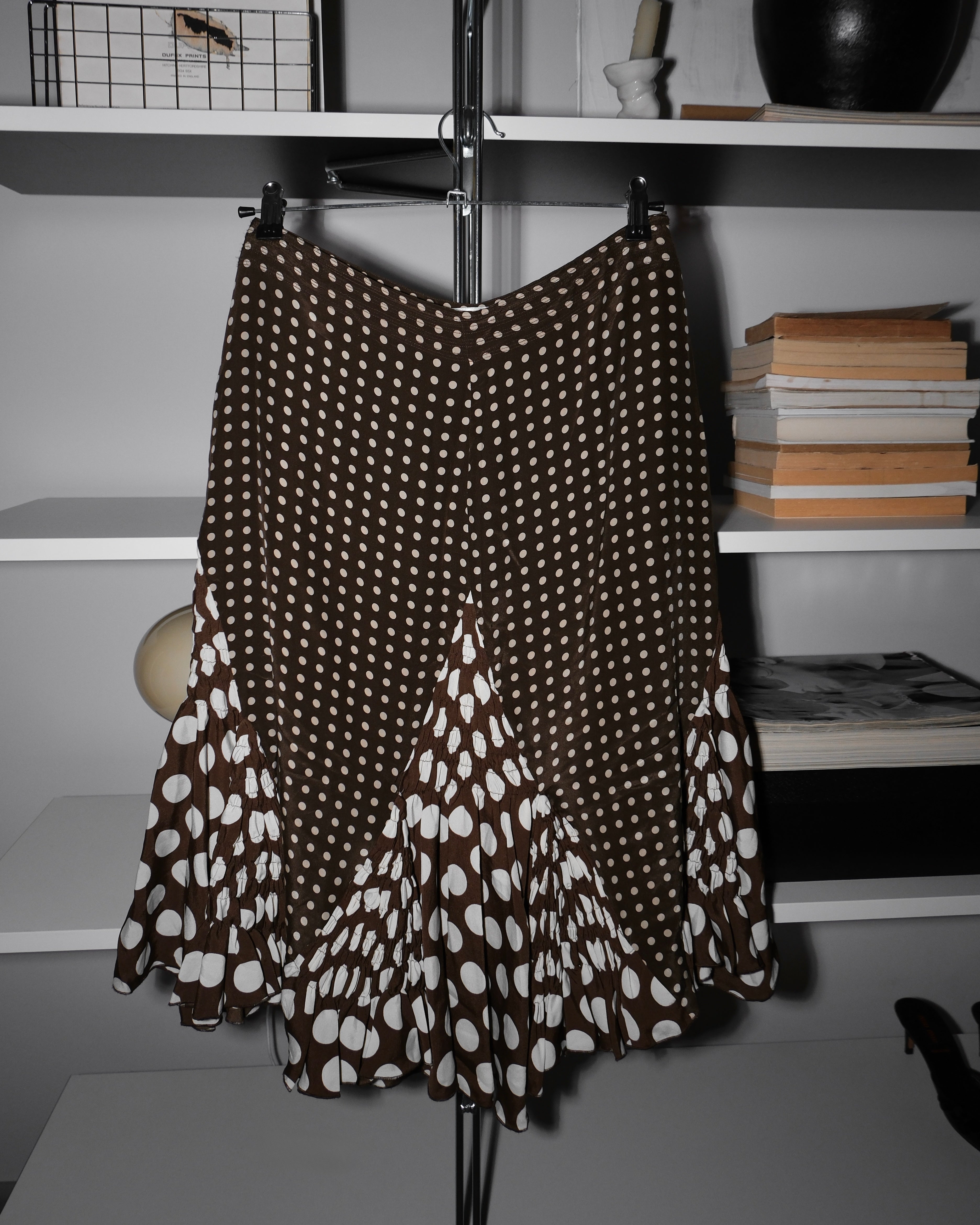 Polka Dot Silk Skirt