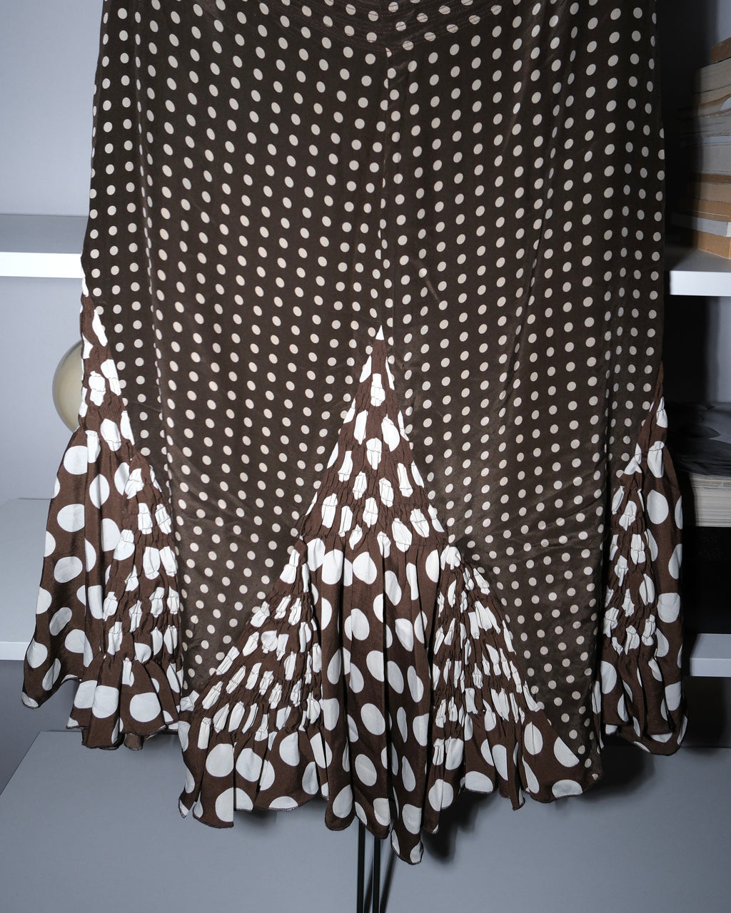 Polka Dot Silk Skirt