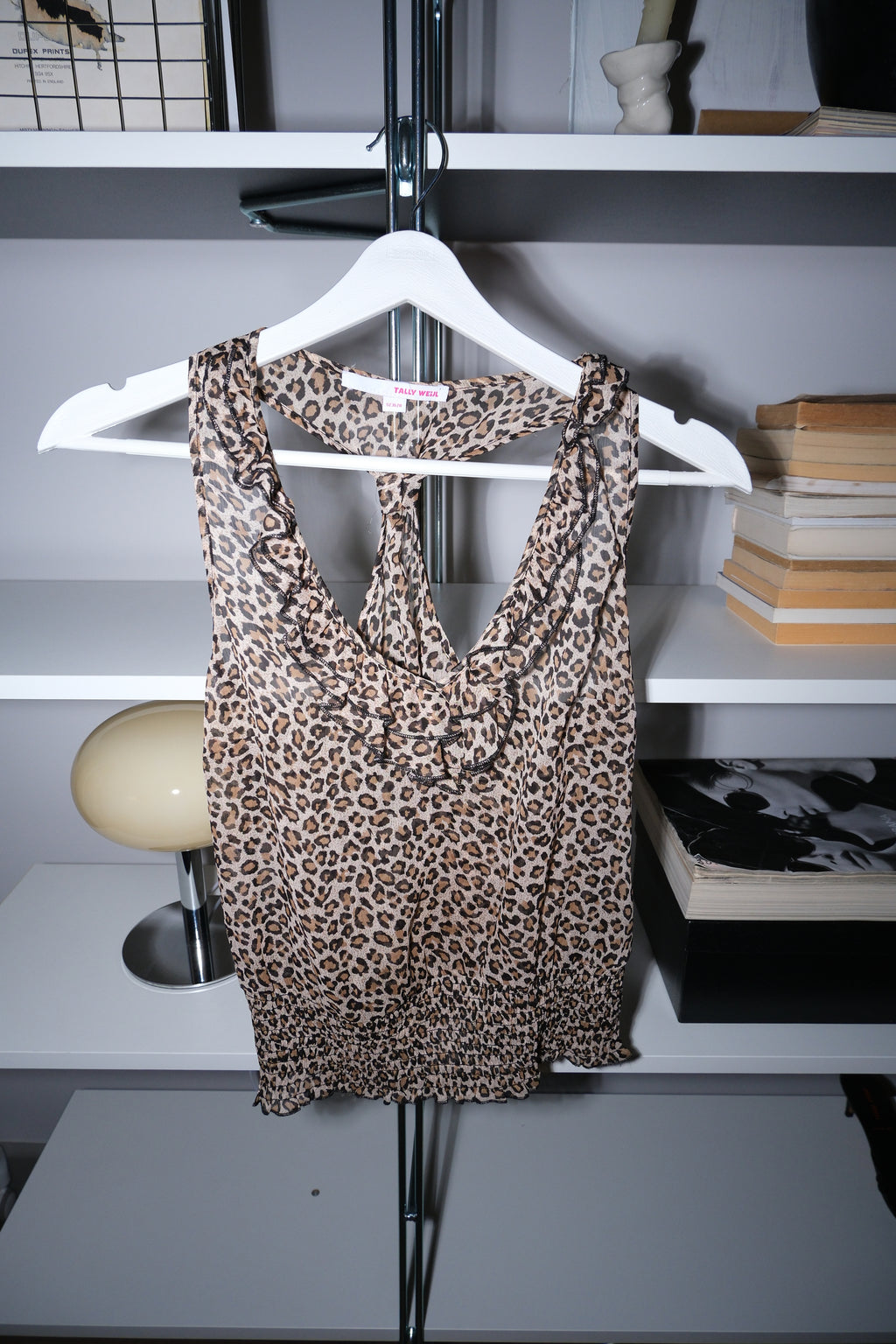 Leopard Print Transparent Blouse