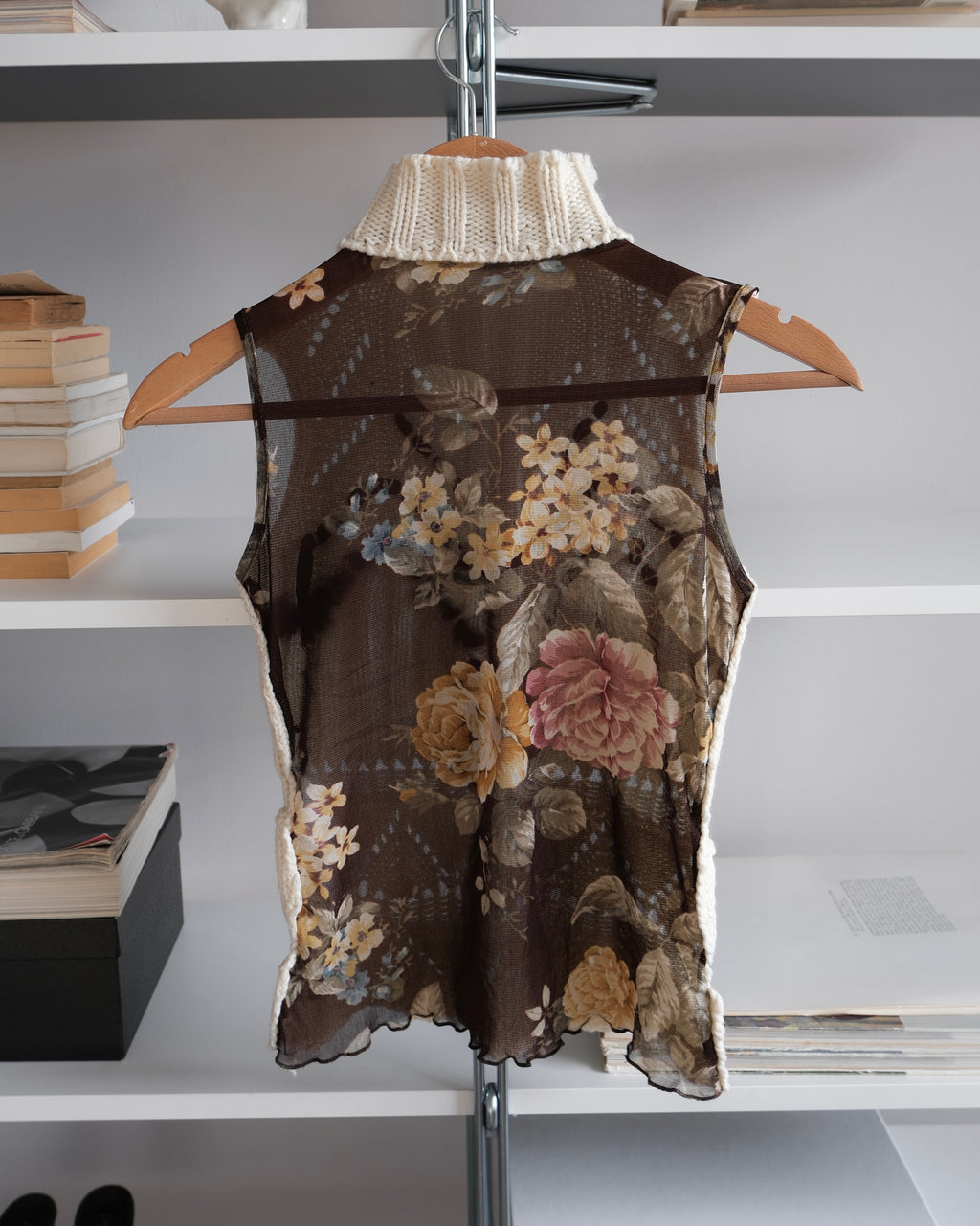 Turtleneck Short-Sleeve Sweater