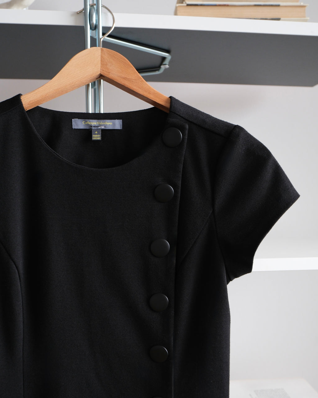 Button Detail Pleated Dress