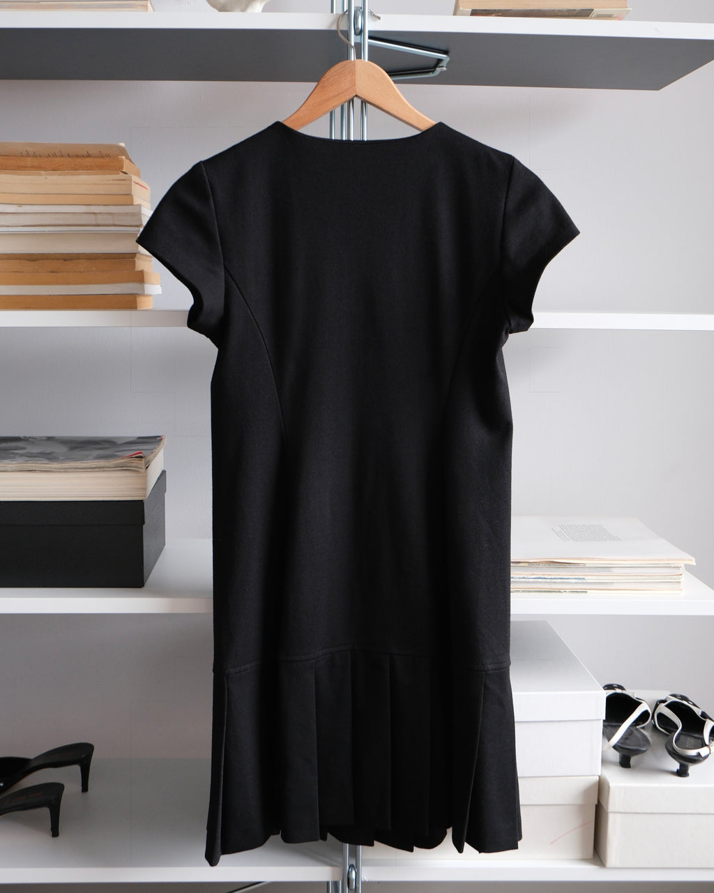 Button Detail Pleated Dress