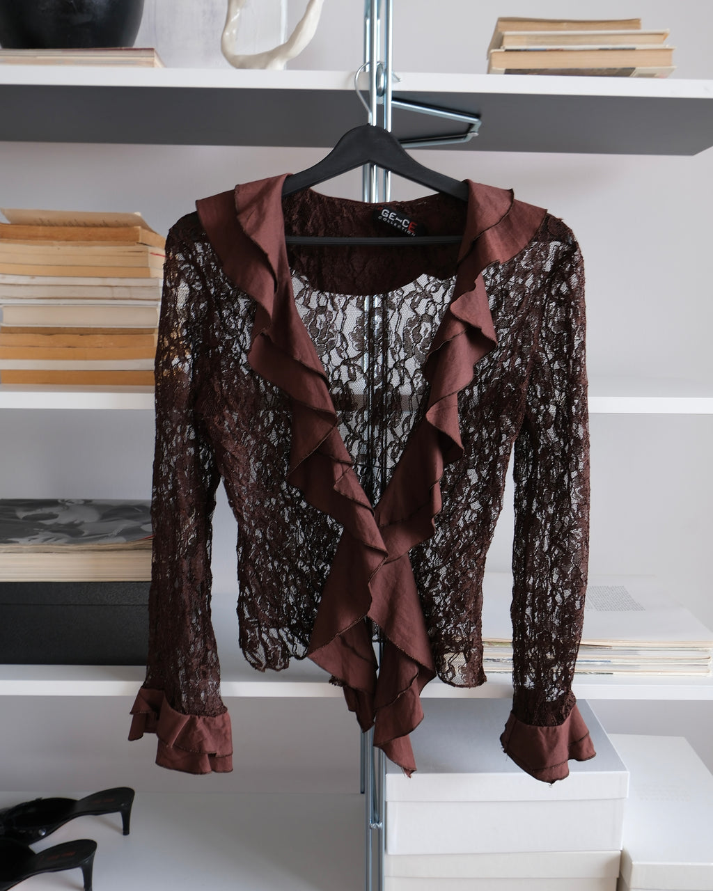 Lace Blouse with Collar Detail