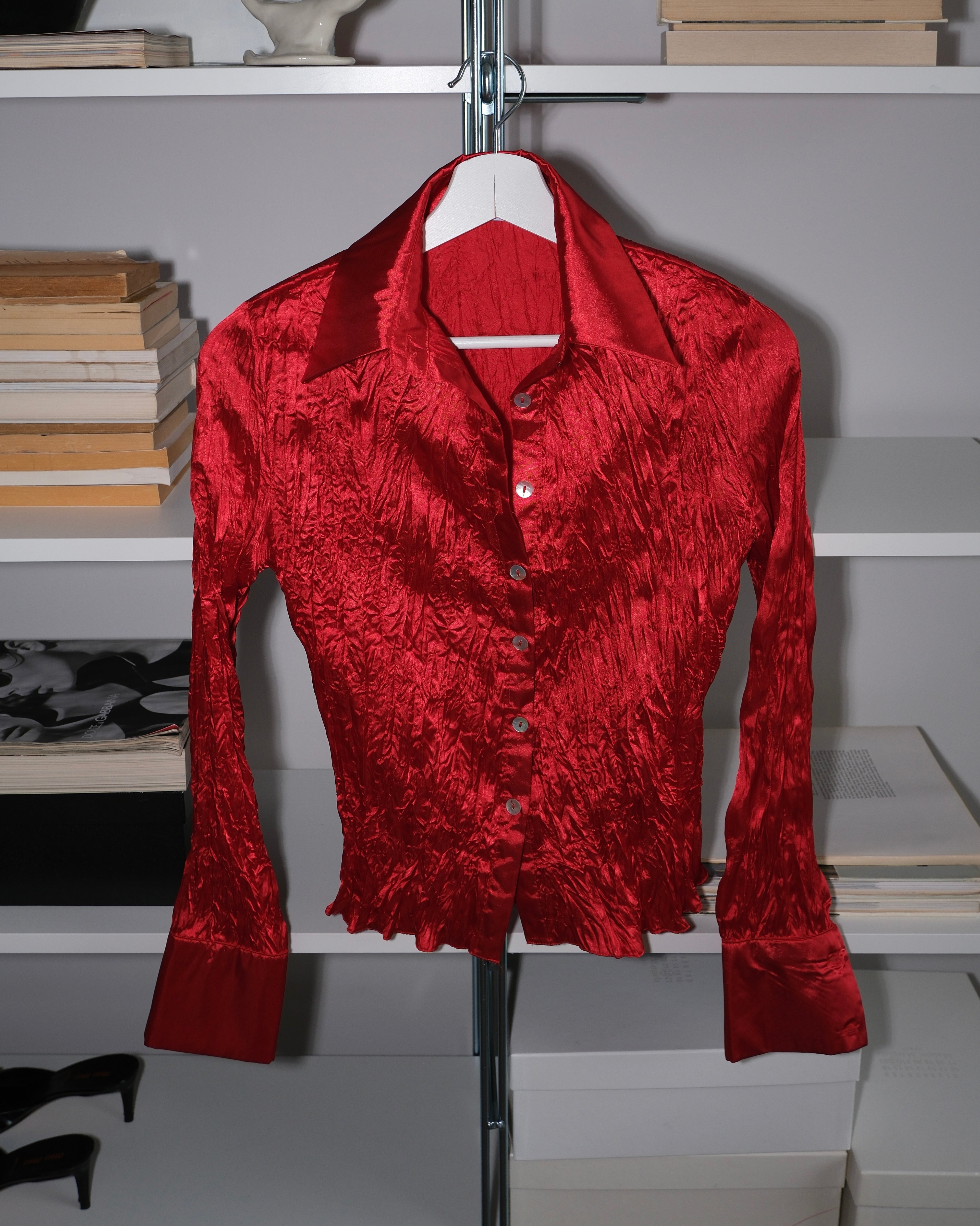 Red Satin Shirt