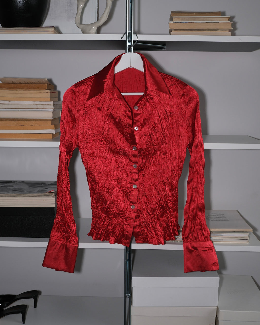Red Satin Shirt