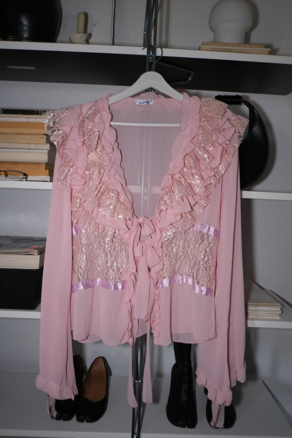 Bağlamalı Pembe Gömlek
