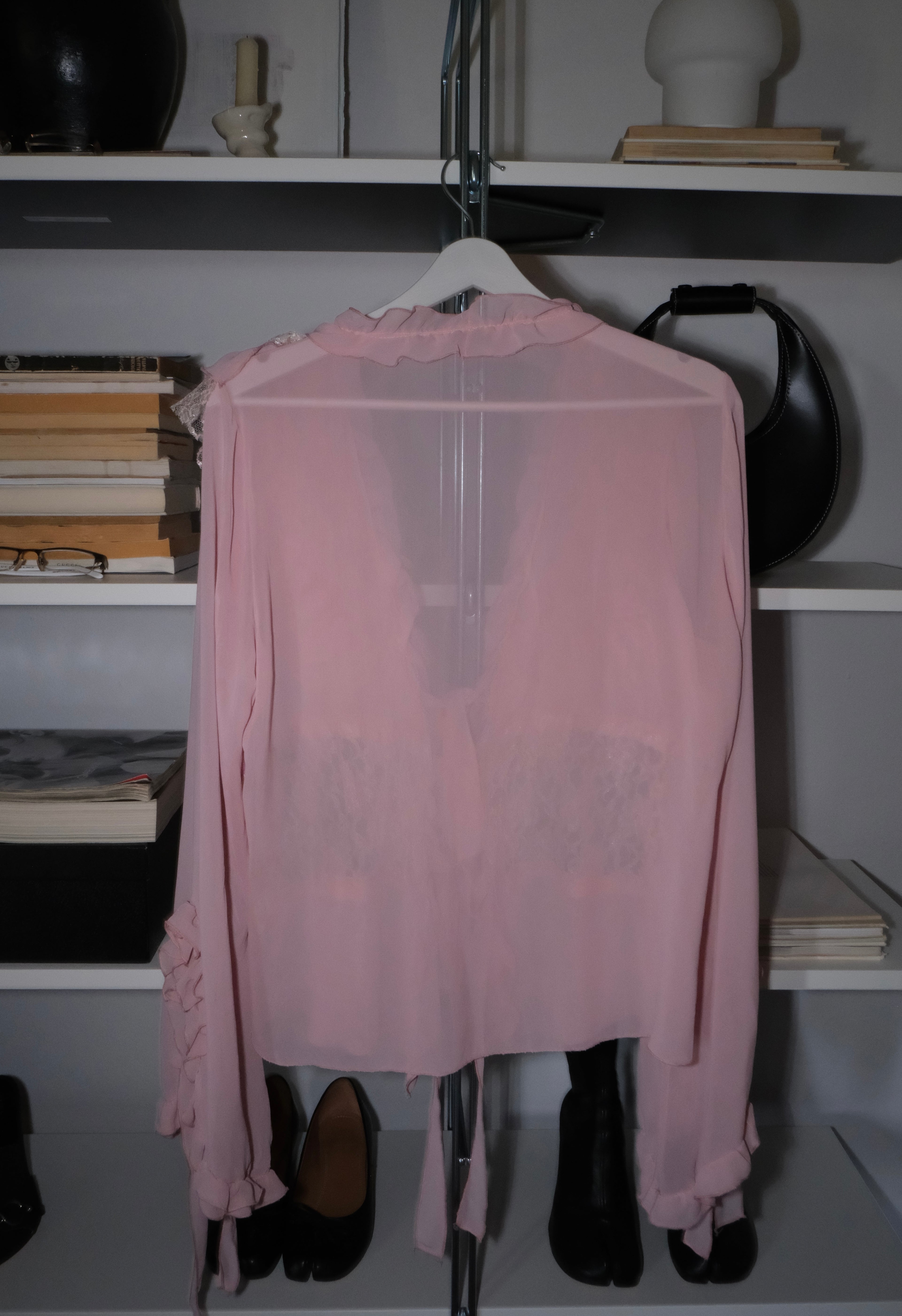 Bağlamalı Pembe Gömlek