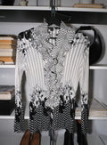 Polka Dot Floral Patterned Shirt