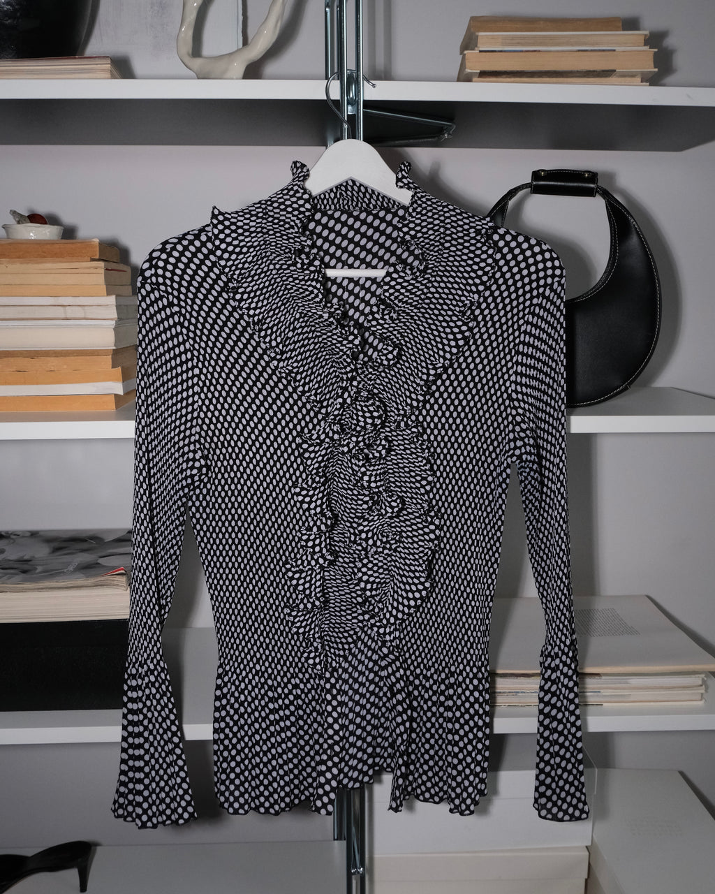 Polka Dot Chiffon Shirt