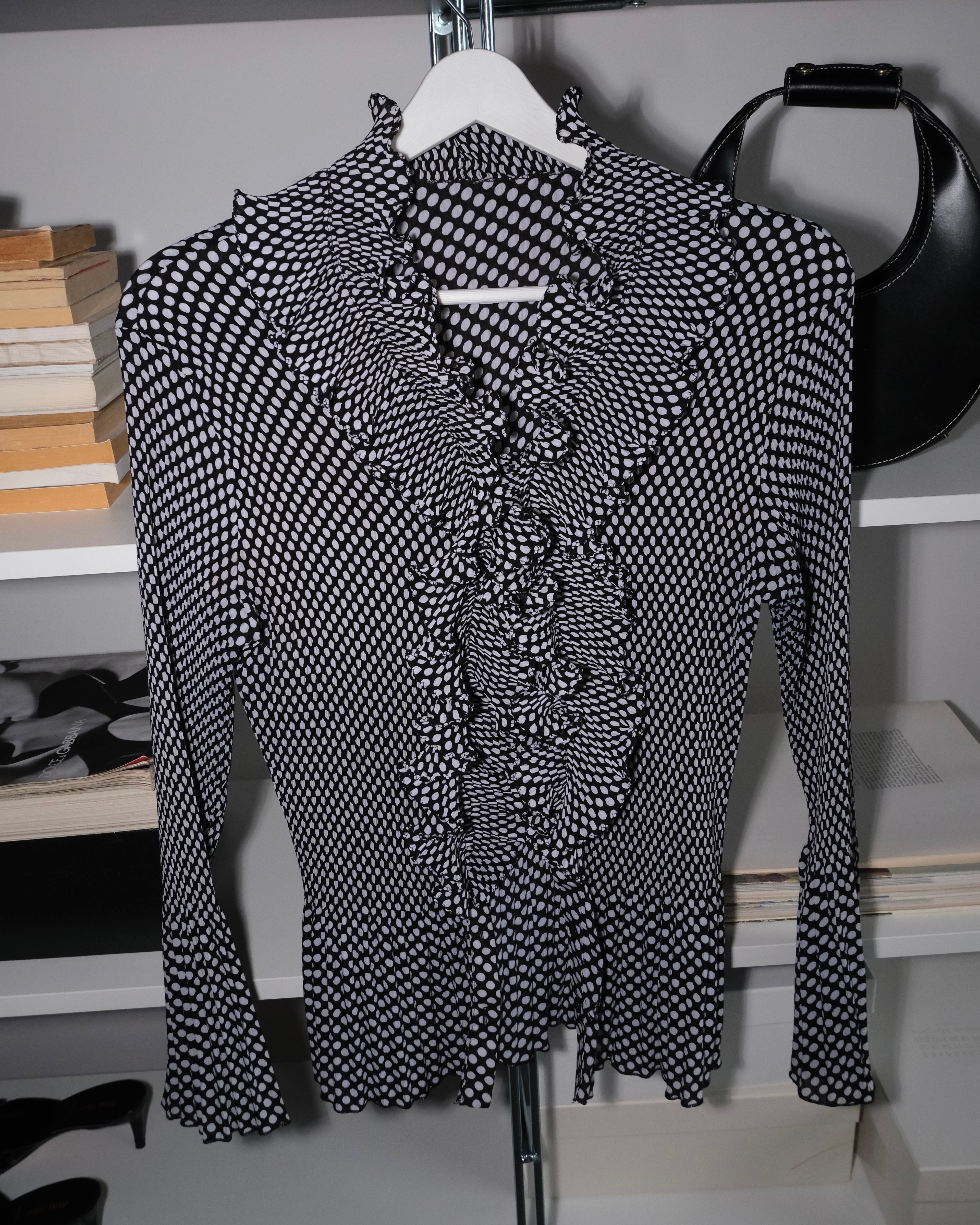 Polka Dot Chiffon Shirt