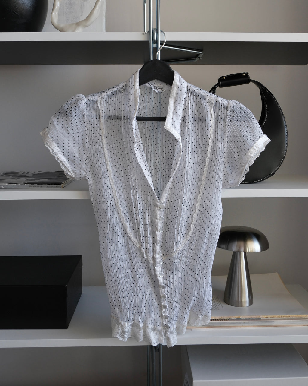 Polka Dot Chiffon Shirt