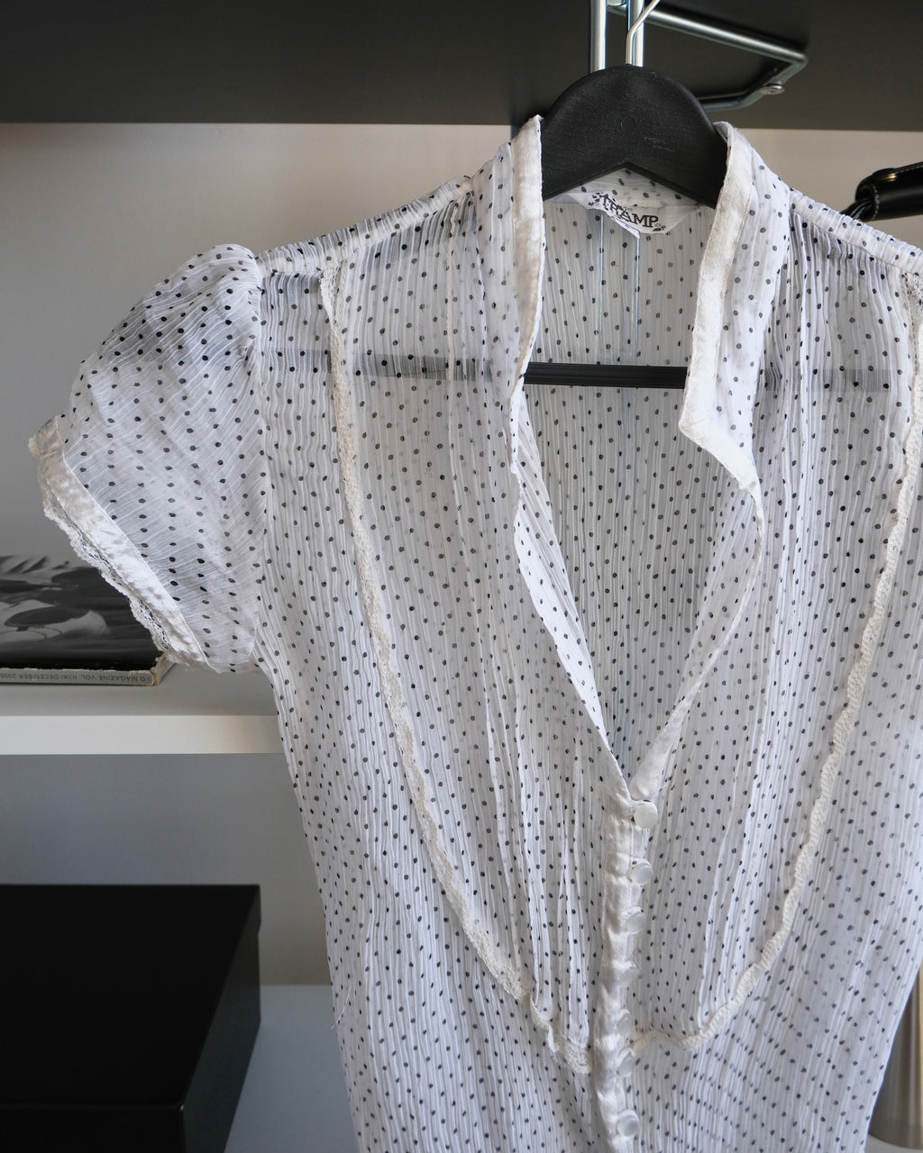 Polka Dot Chiffon Shirt