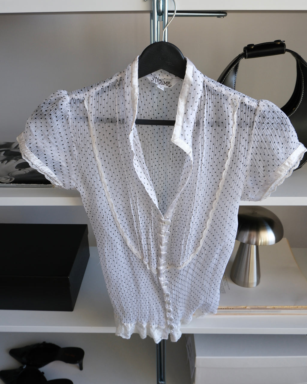 Polka Dot Chiffon Shirt