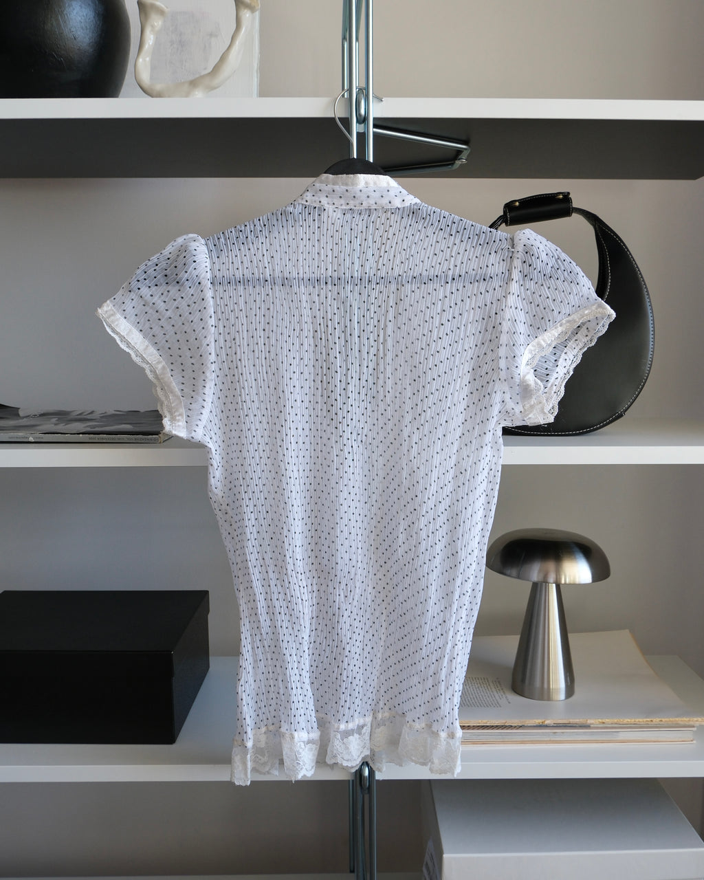 Polka Dot Chiffon Shirt