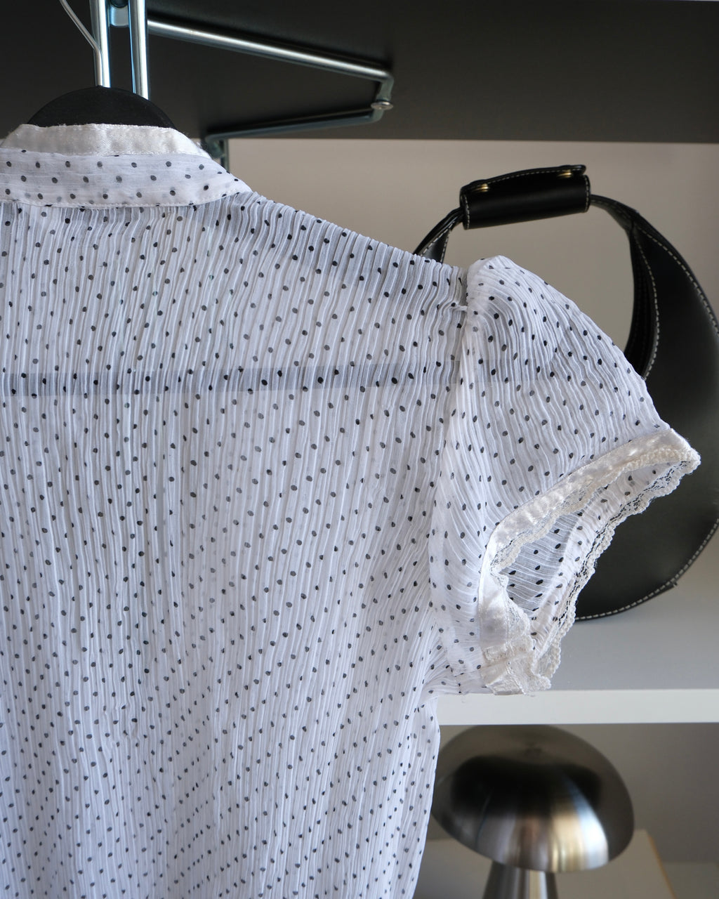 Polka Dot Chiffon Shirt