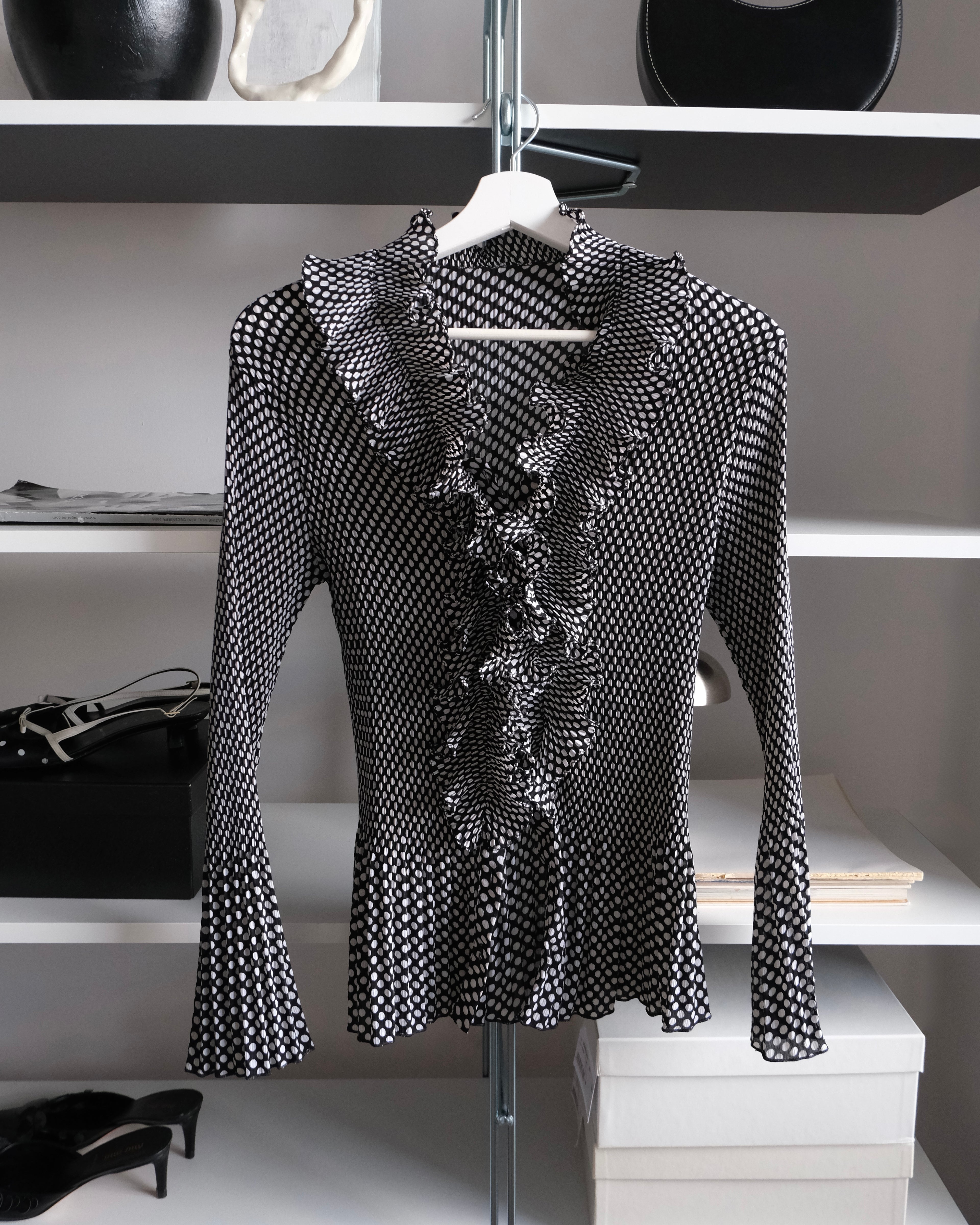 Polka Dot Chiffon Shirt