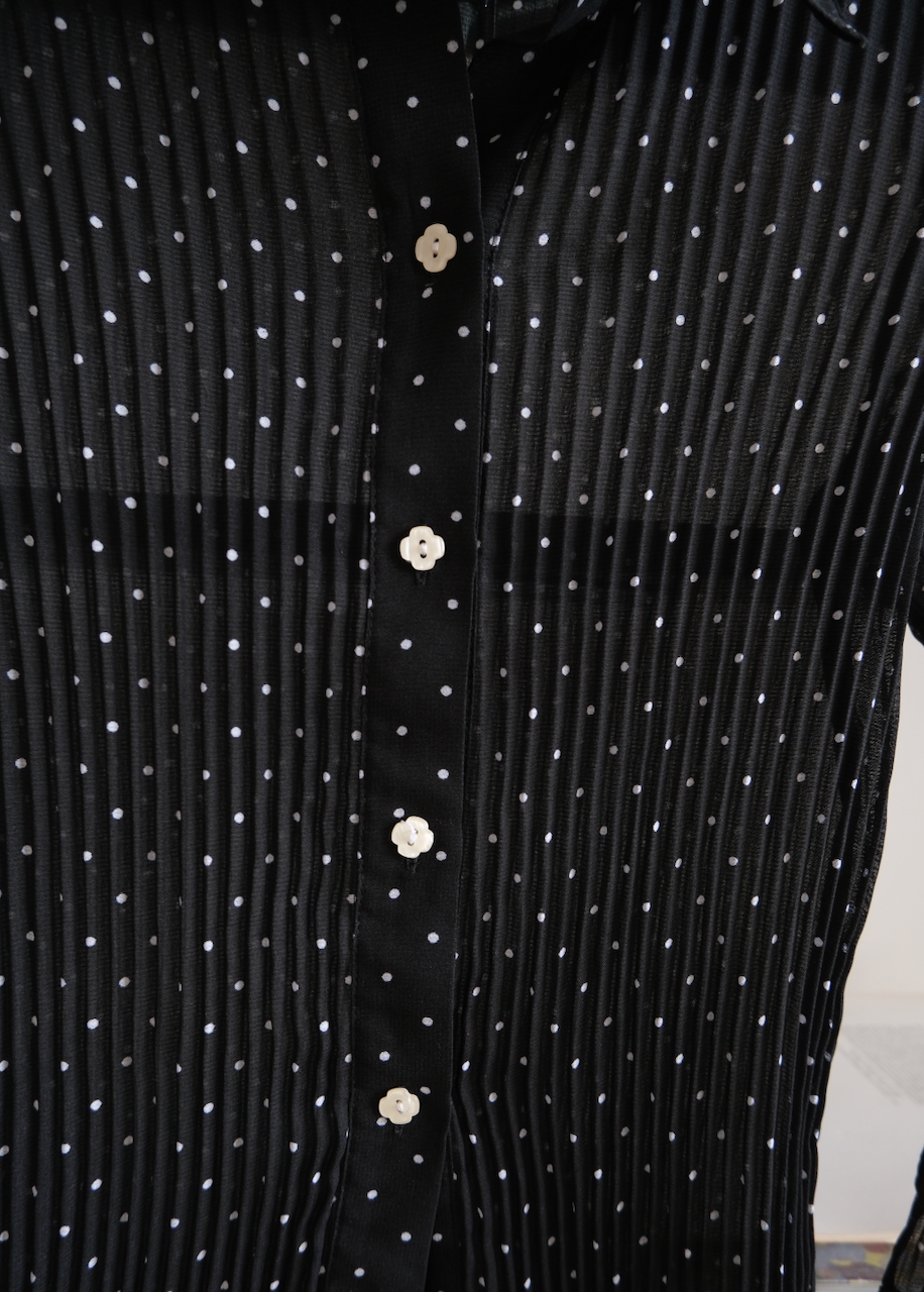 Polka Dot Chiffon Shirt