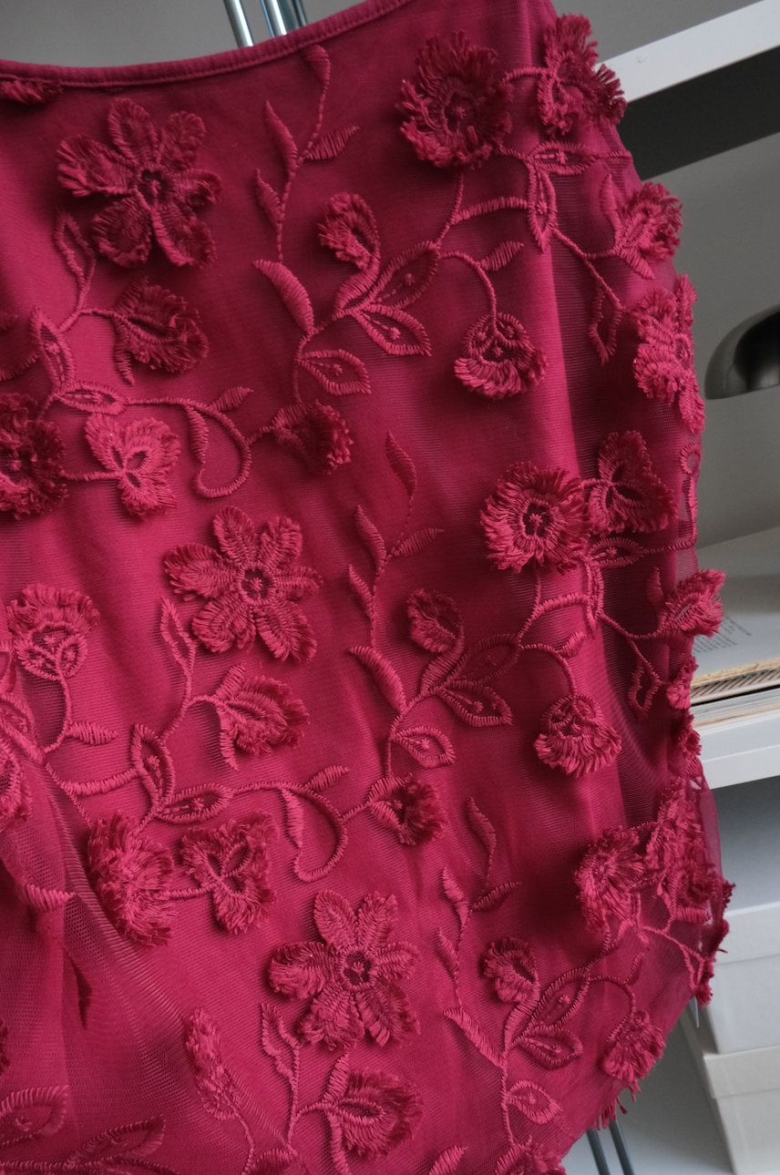 Blouse with Floral Embroidery