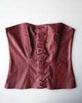 Burgundy Leather Bustier