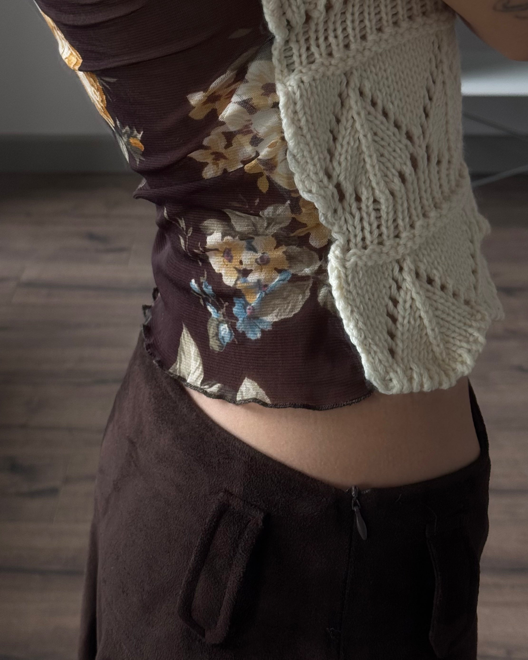 Turtleneck Short-Sleeve Sweater