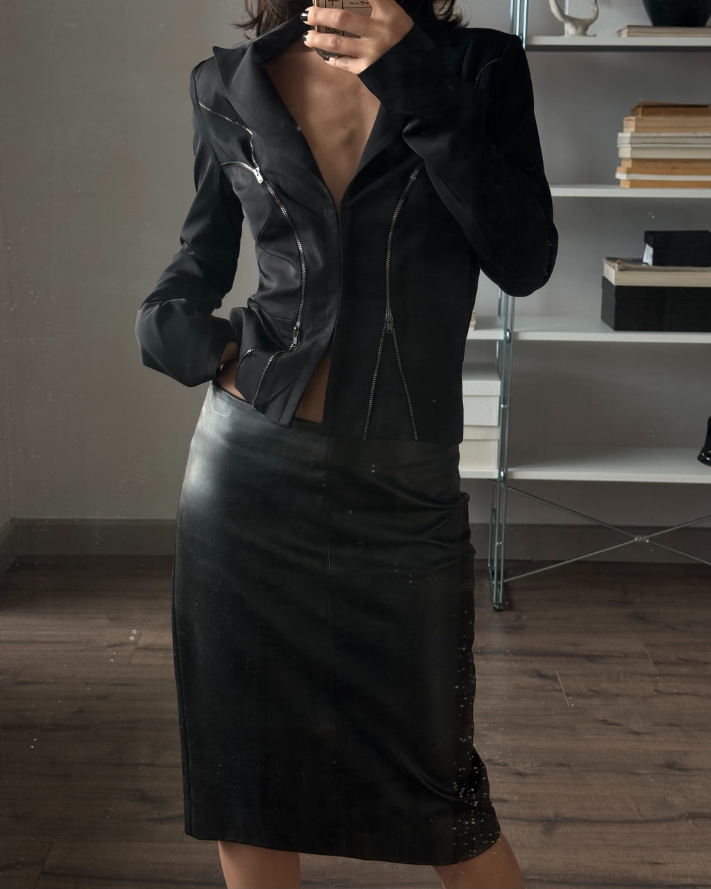 Fermuar Detaylı Ceket