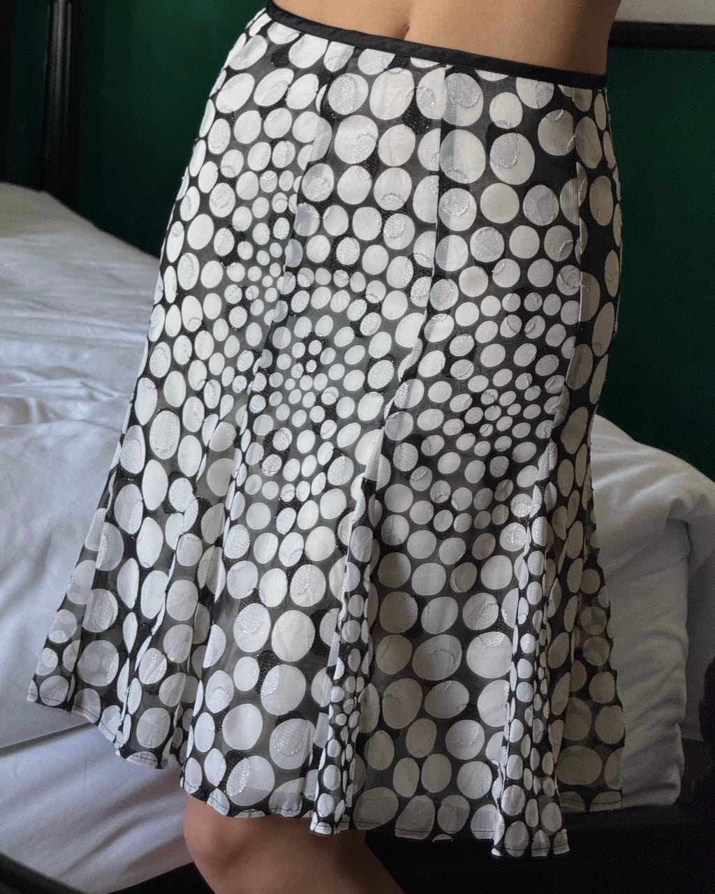 Polka Dot Chiffon Skirt