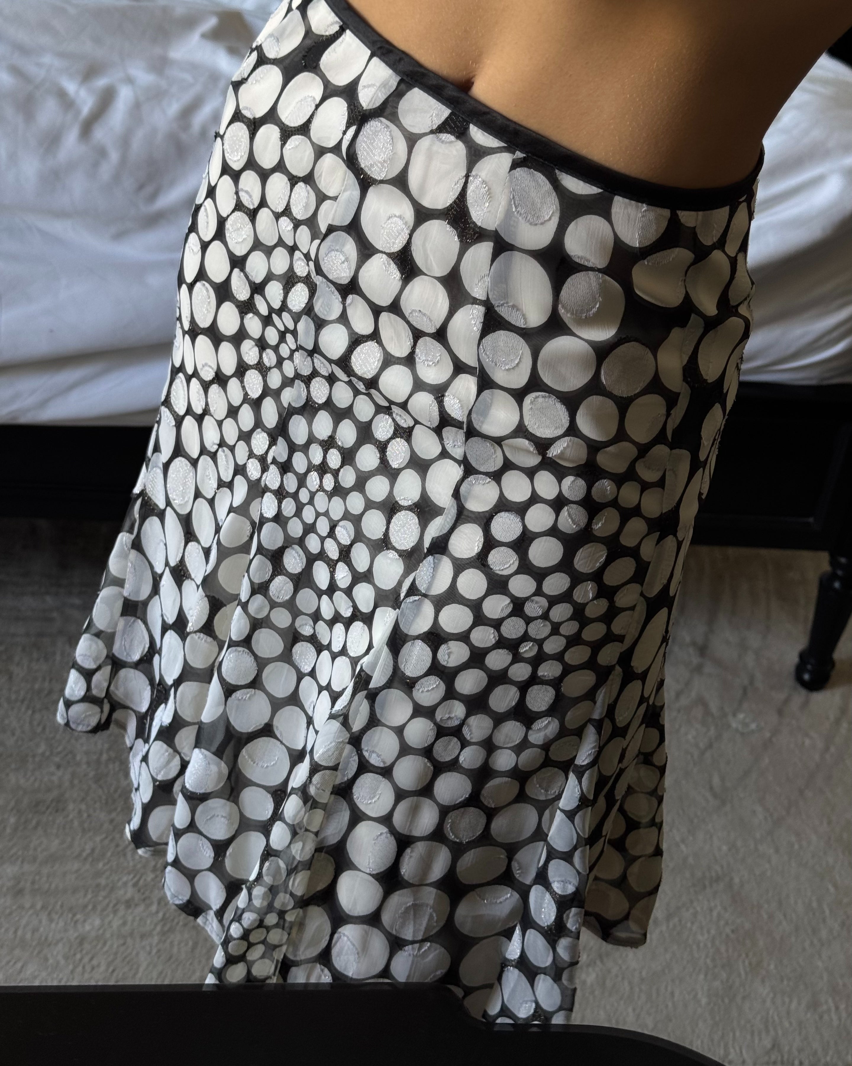 Polka Dot Chiffon Skirt